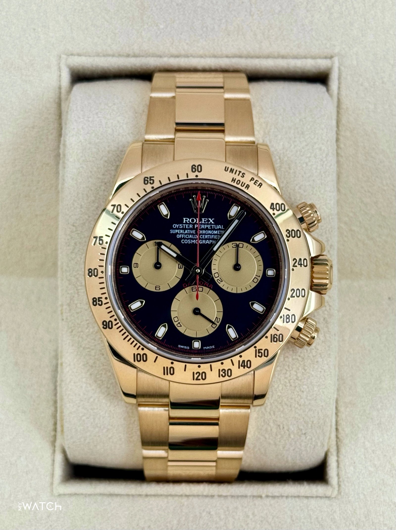 2015 Rolex Daytona "Paul Newman" 40mm 116528 Yellow Gold Black Dial