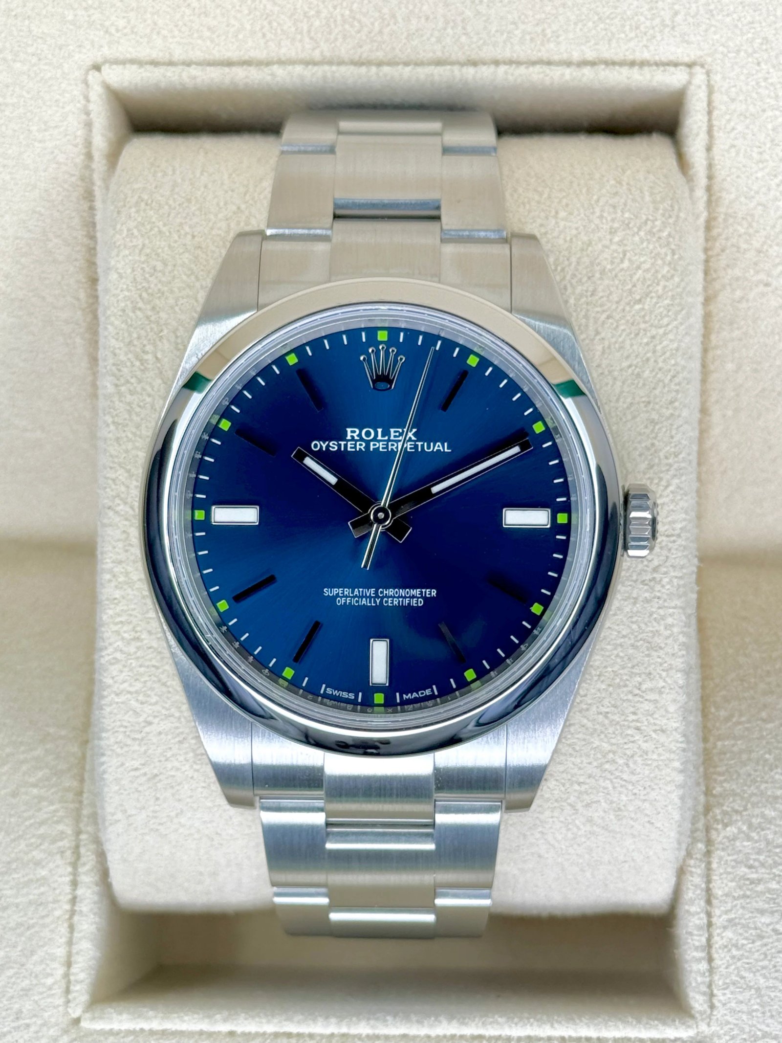 Rolex Oyster Perpetual 39mm 114300 Blue Dial