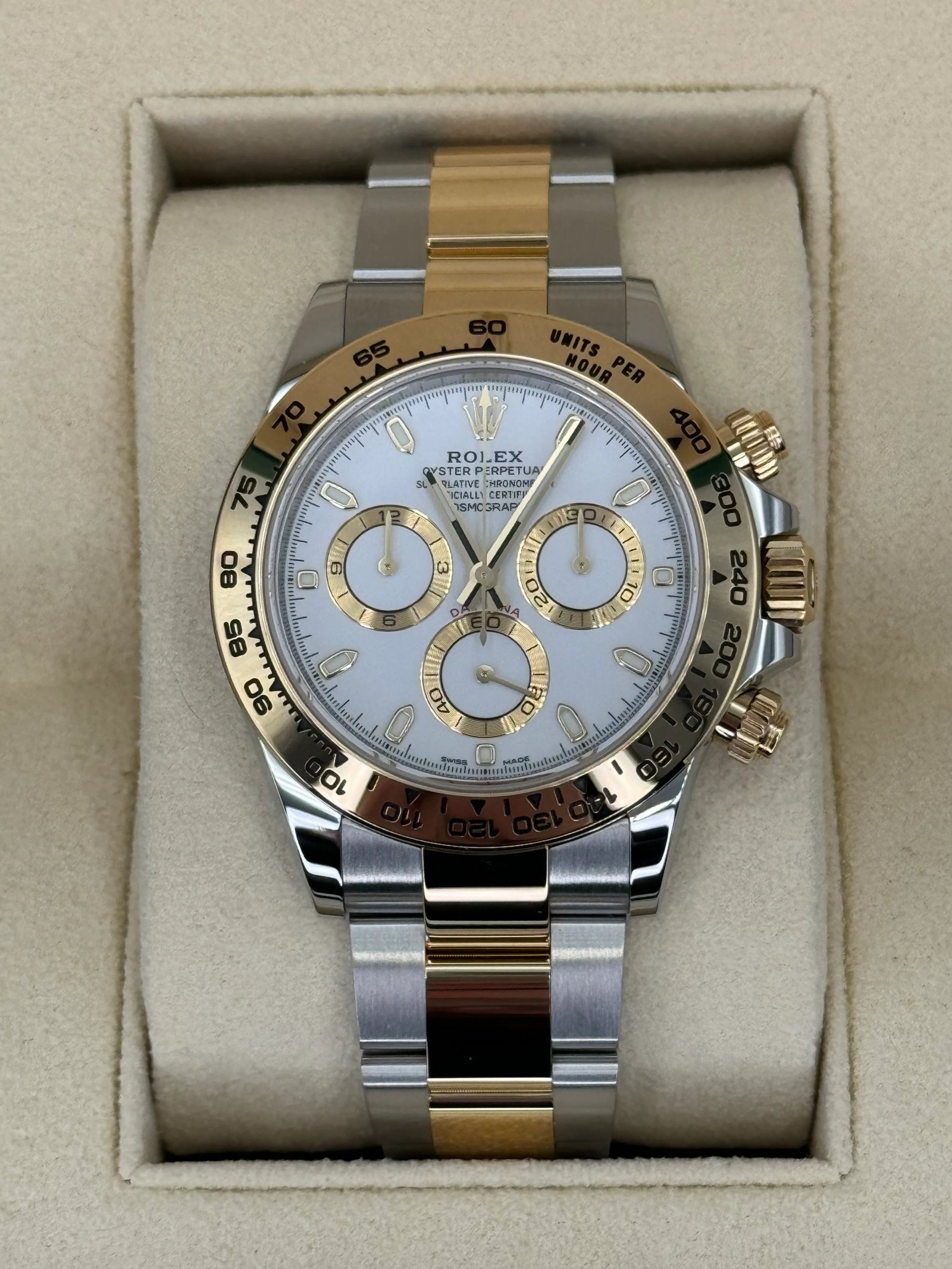 2023 Rolex Daytona 40mm 116503 Tow-Tone White Dial