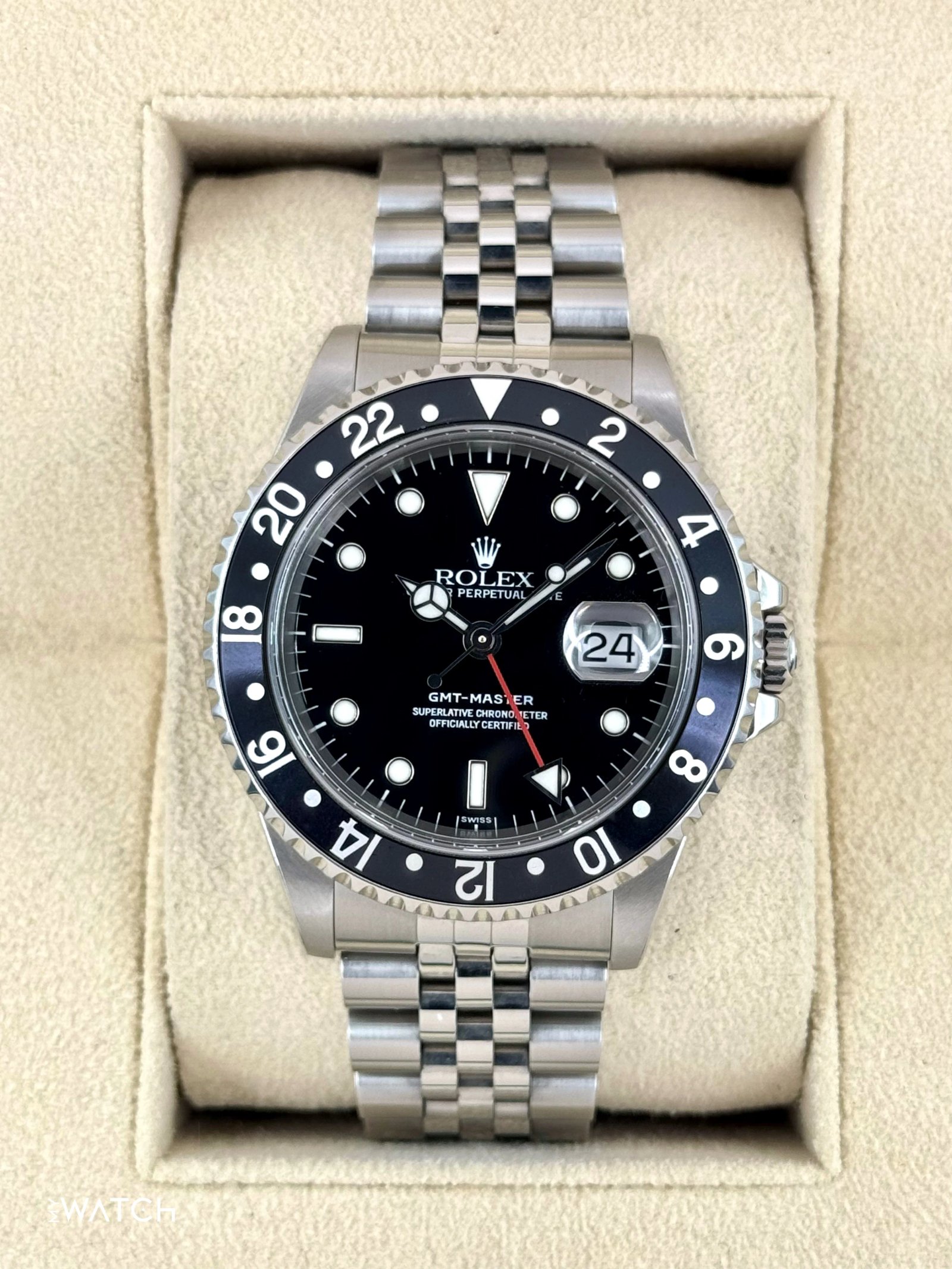 1999 Rolex GMT-Master 40mm 16700 Stainless Steel Jubilee Black Dial (BOTH BRACELETS)