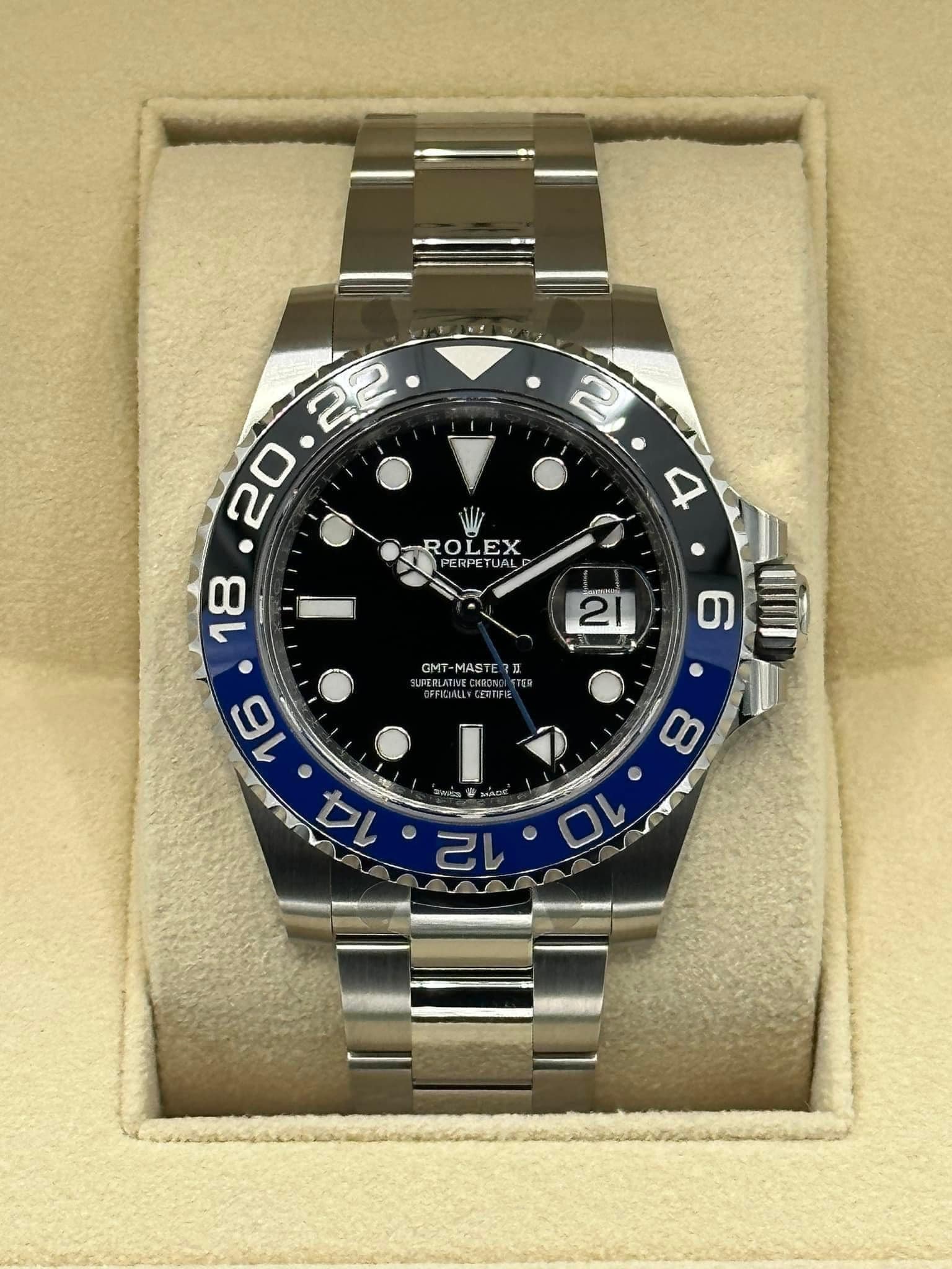 NEW 2023 Rolex GMT-Master II "Batman" 40mm 126710BLNR Oyster