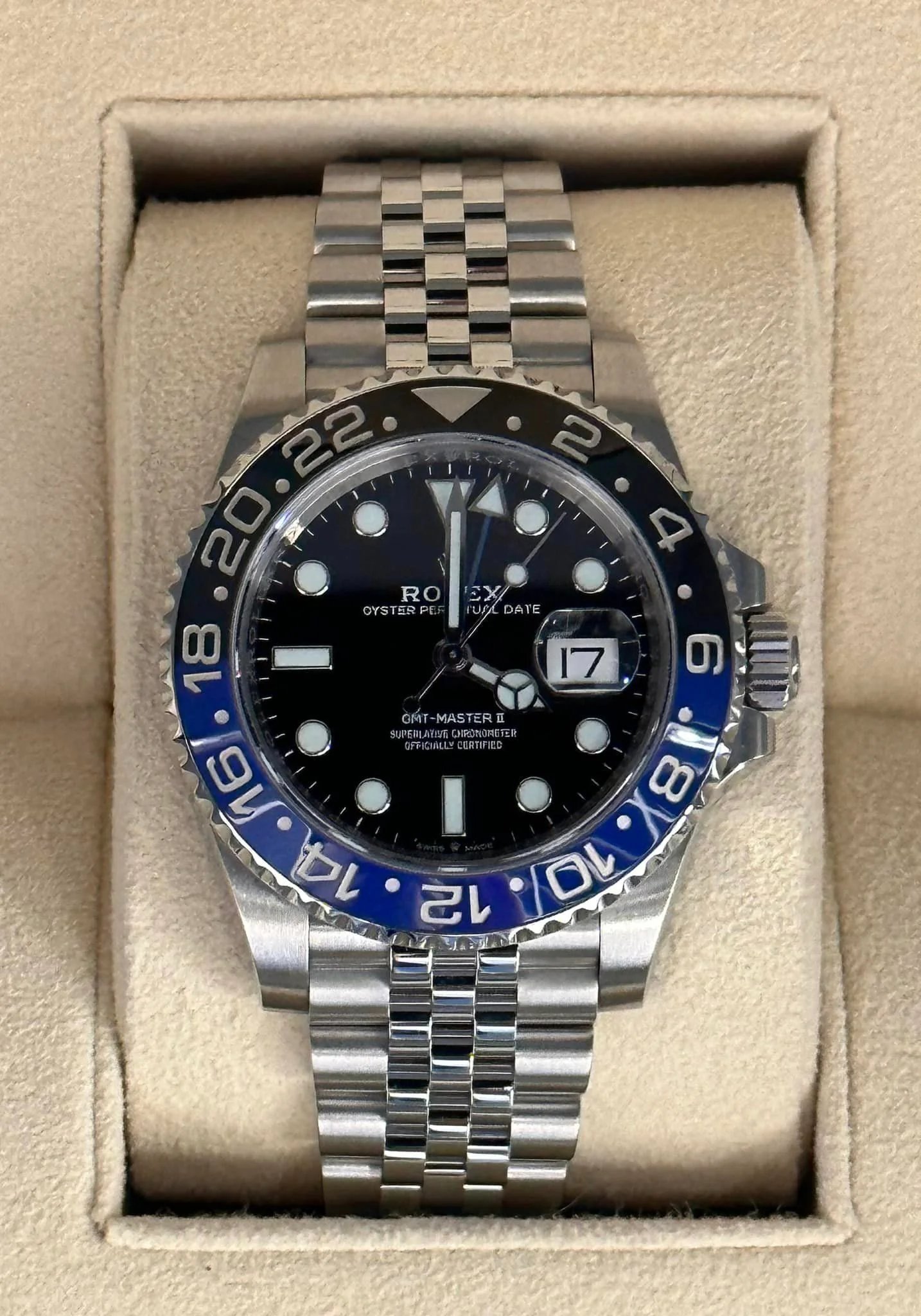 2020 Rolex GMT Master-II "Batgirl" 40mm 126710BLNR Jubilee