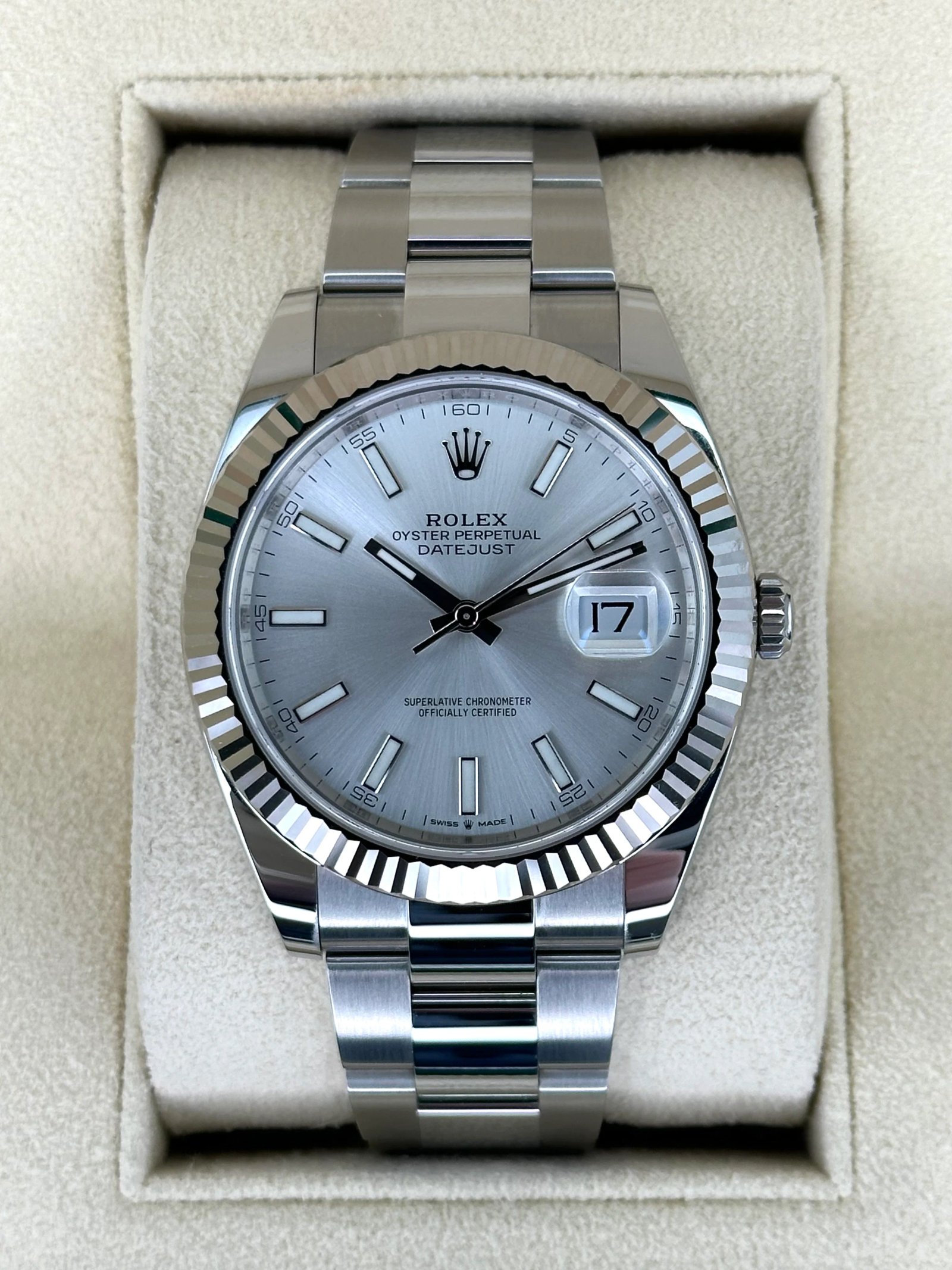 NEW 2024 Rolex Datejust 41mm 126334 Stainless Steel Oyster Silver Dial