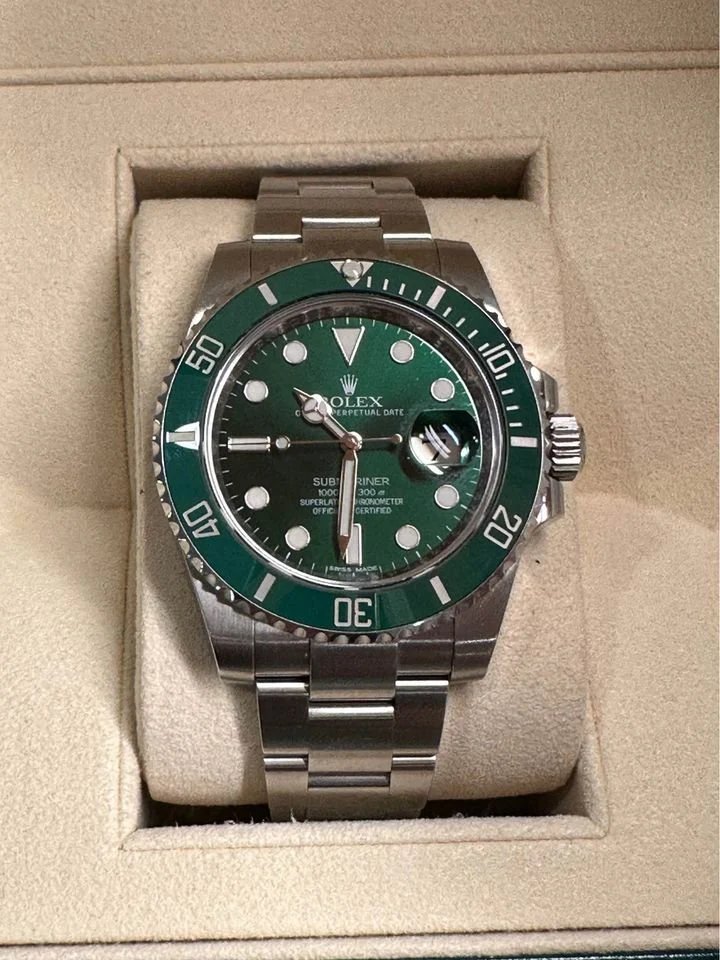 2014 Rolex Submariner "HULK" 40mm 116610LV Green Dial