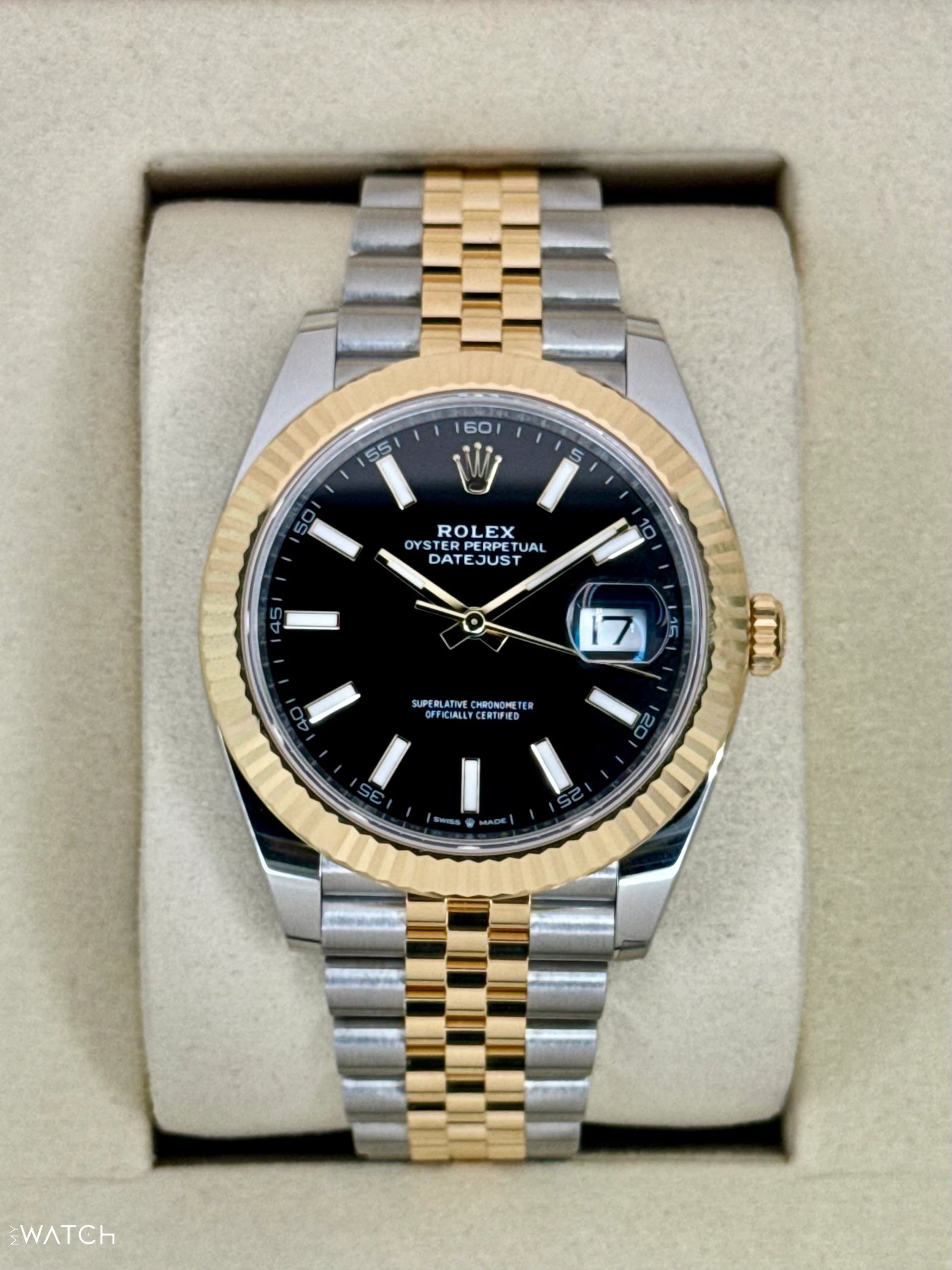NEW 2025 Rolex Datejust 41mm 126333 Two-Tone Jubilee Black Dial