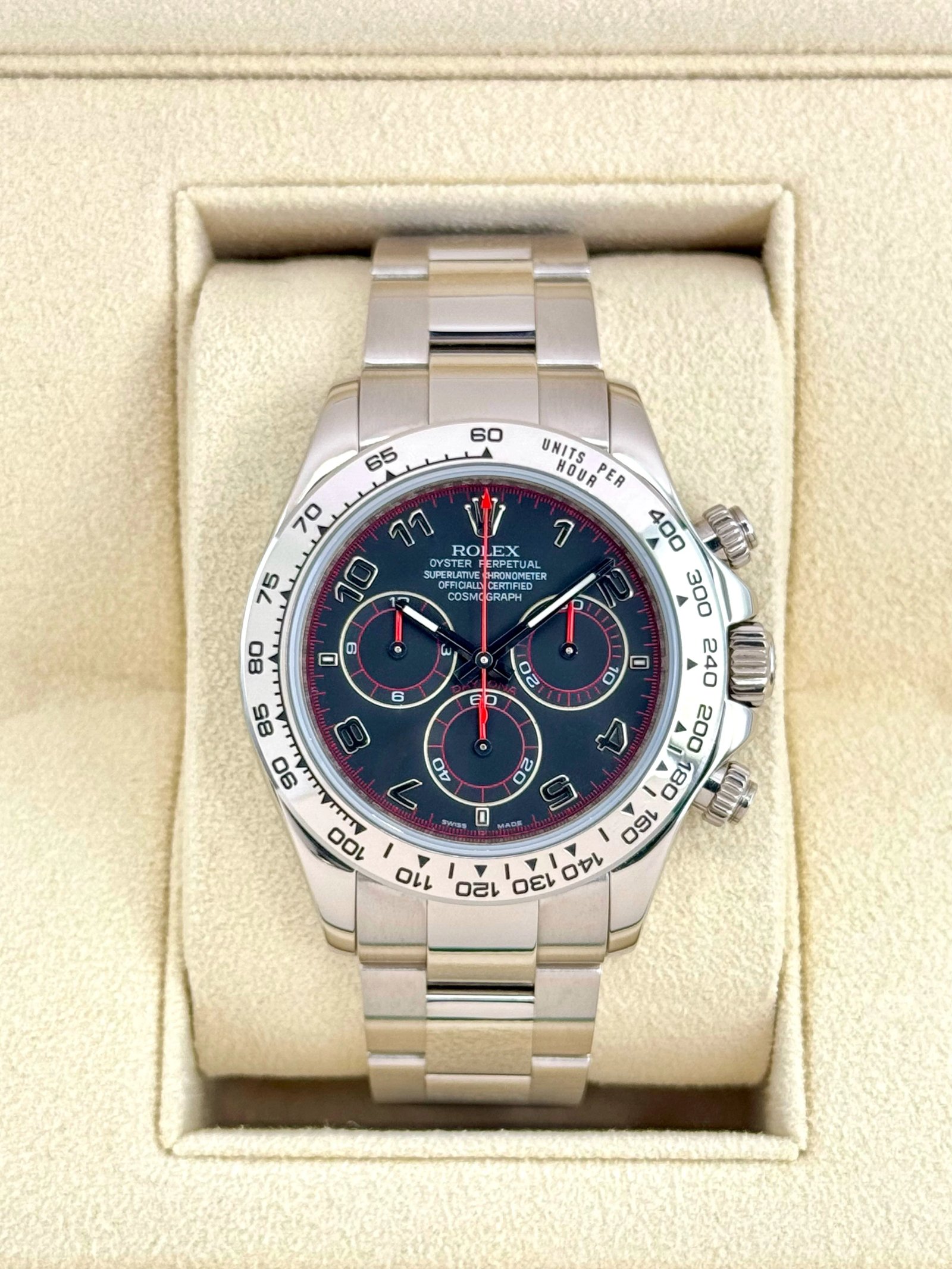 2010 Rolex Daytona 40mm 116509 White Gold Grey Arabic Racing Dial