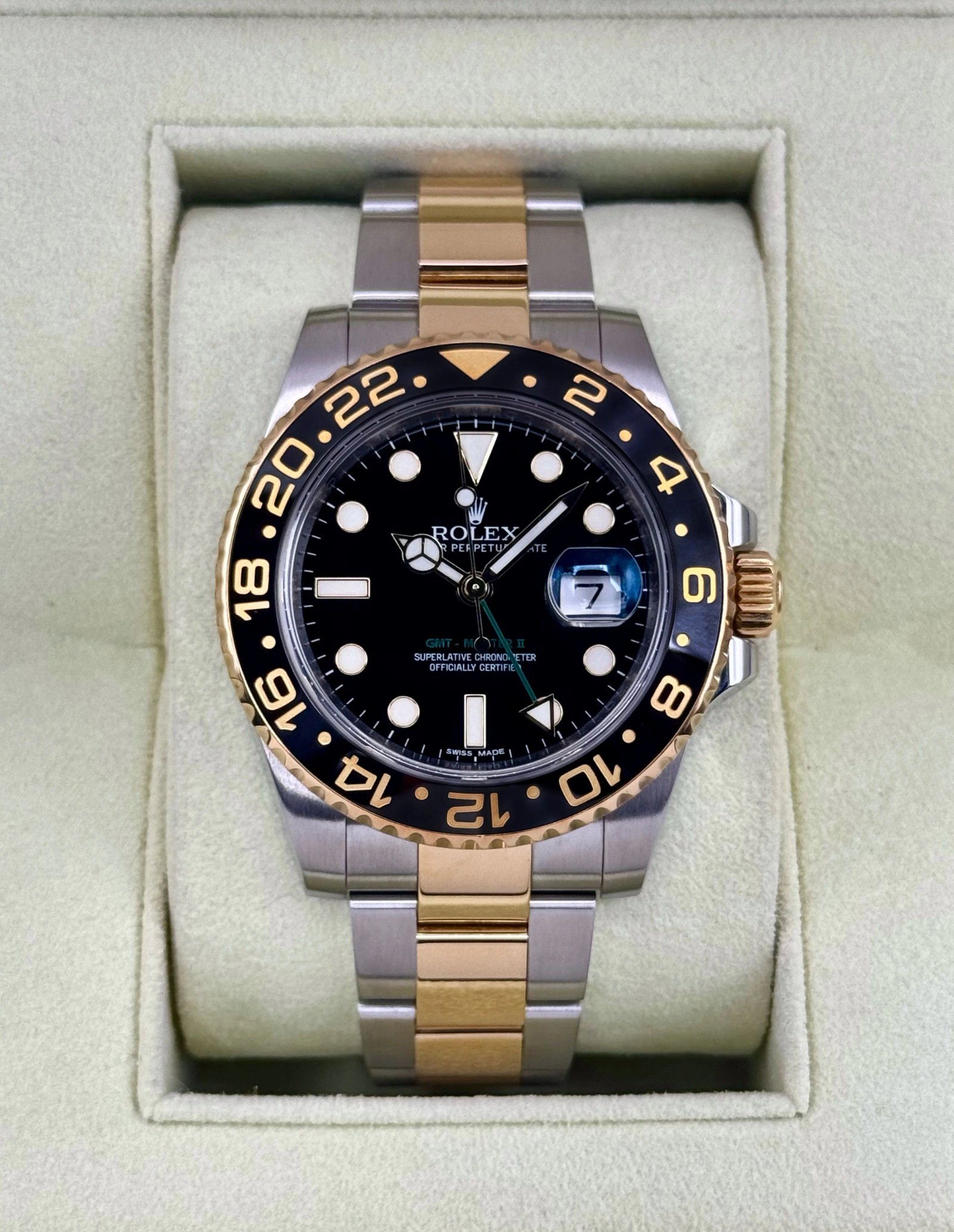 2013 Rolex GMT-Master II 40mm 116713LN Two-Tone Black Dial