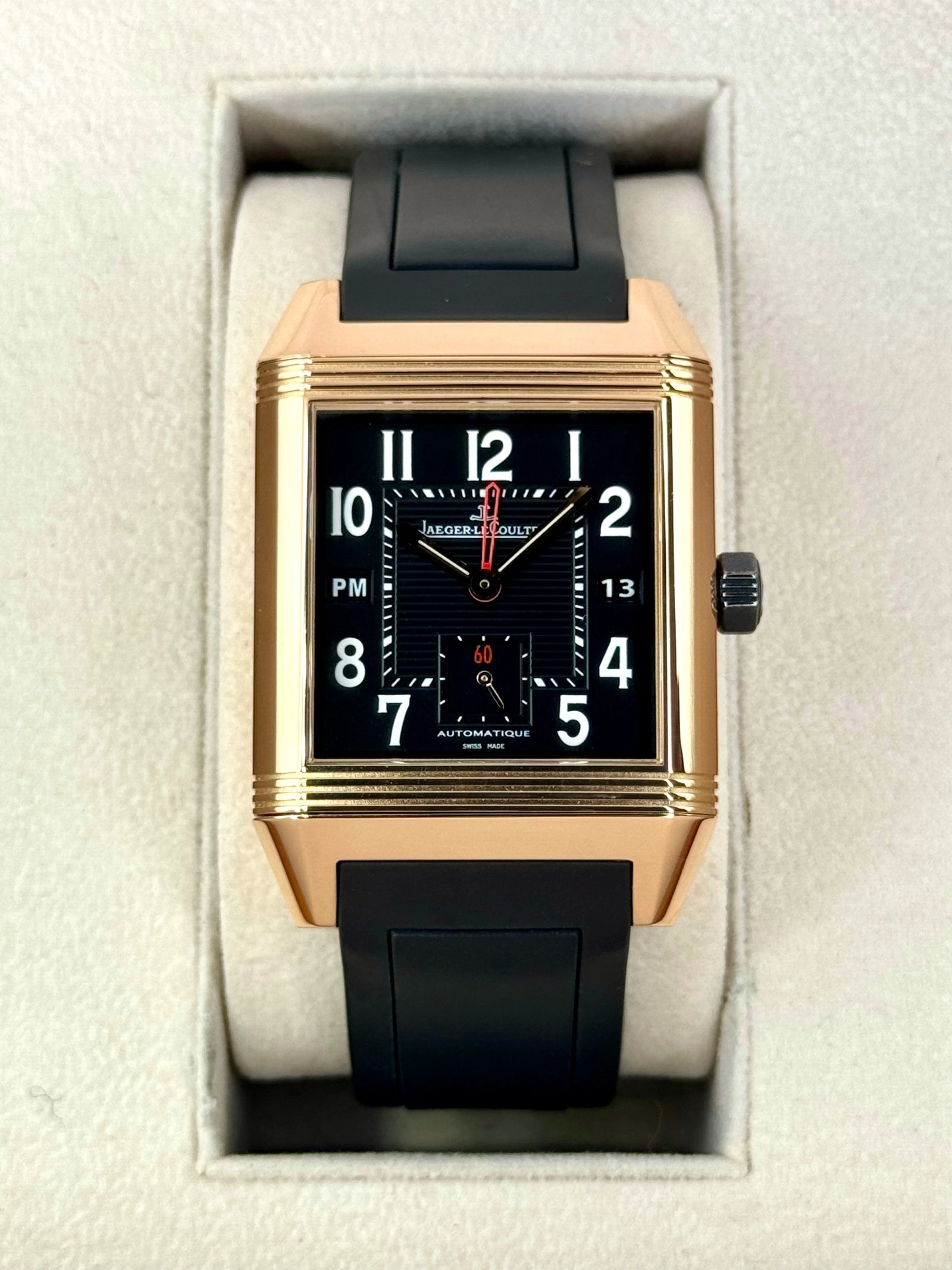 2014 Jaeger-Coultre Reverso Squadra Hometime 35mm 230.2.77 Rose Gold