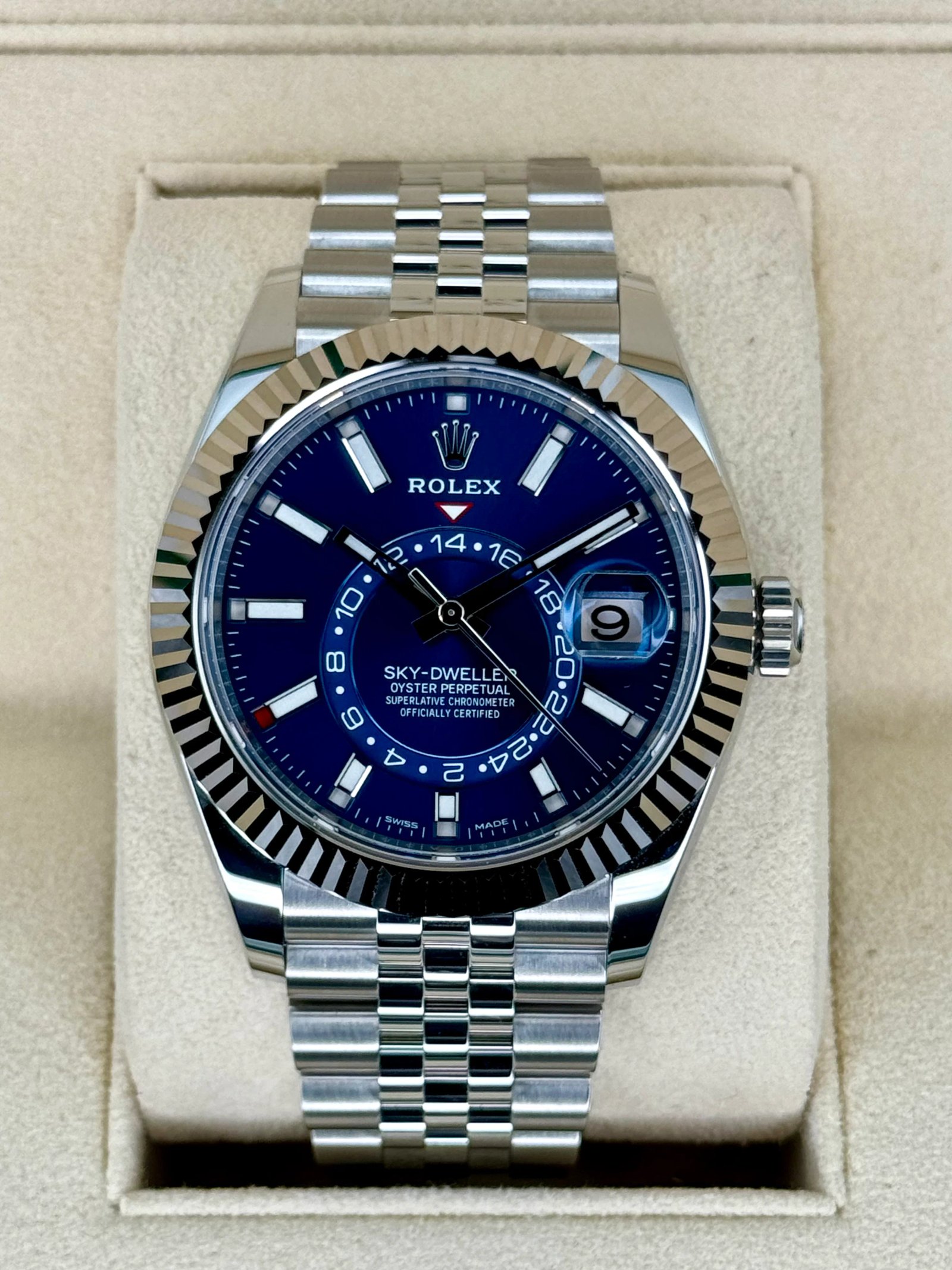 NEW 2023 Rolex Sky-Dweller 42mm 326934 Jubilee Blue Dial