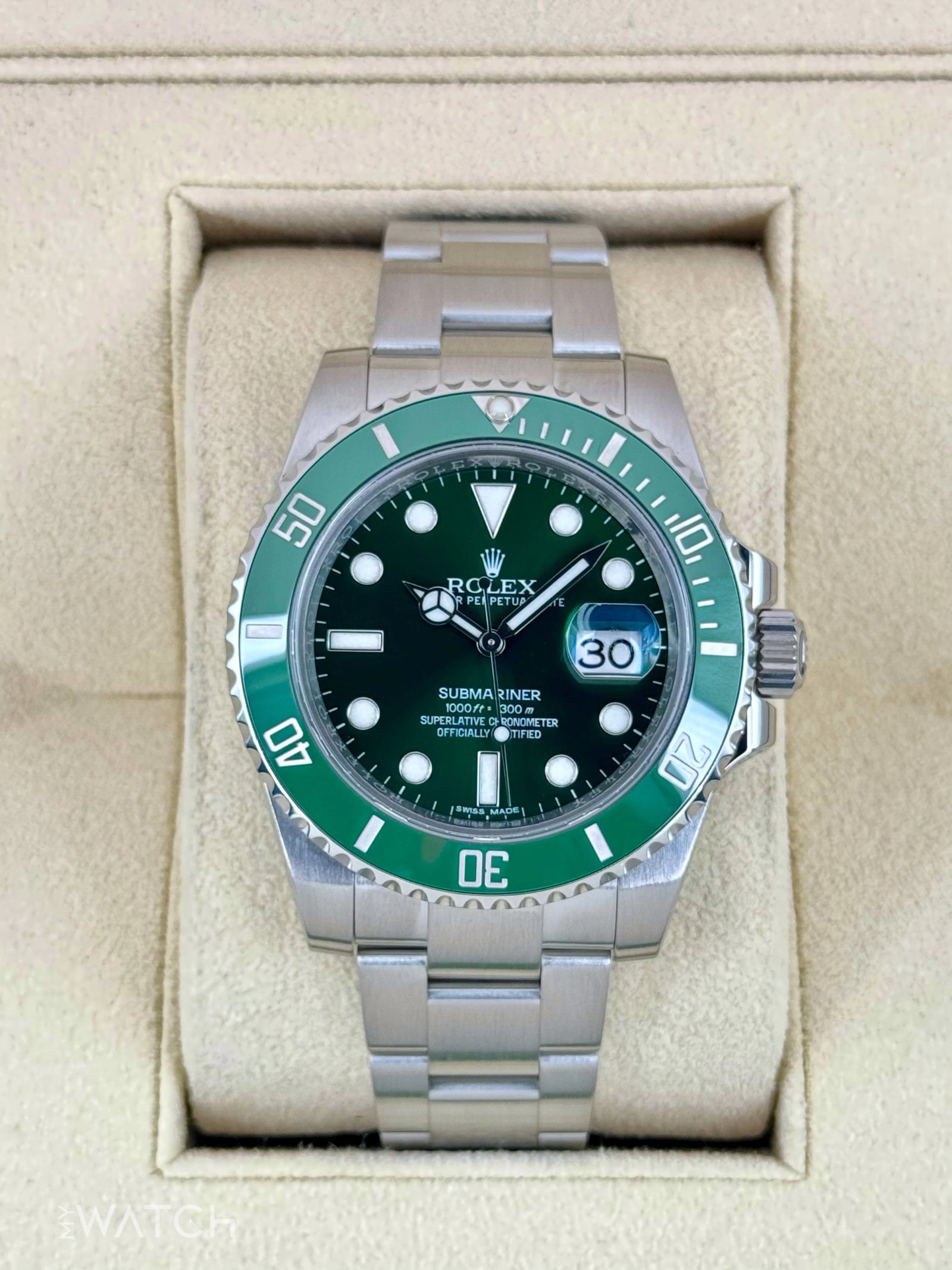 2015 Rolex Submariner “Hulk” 40mm 116610LV Green Dial