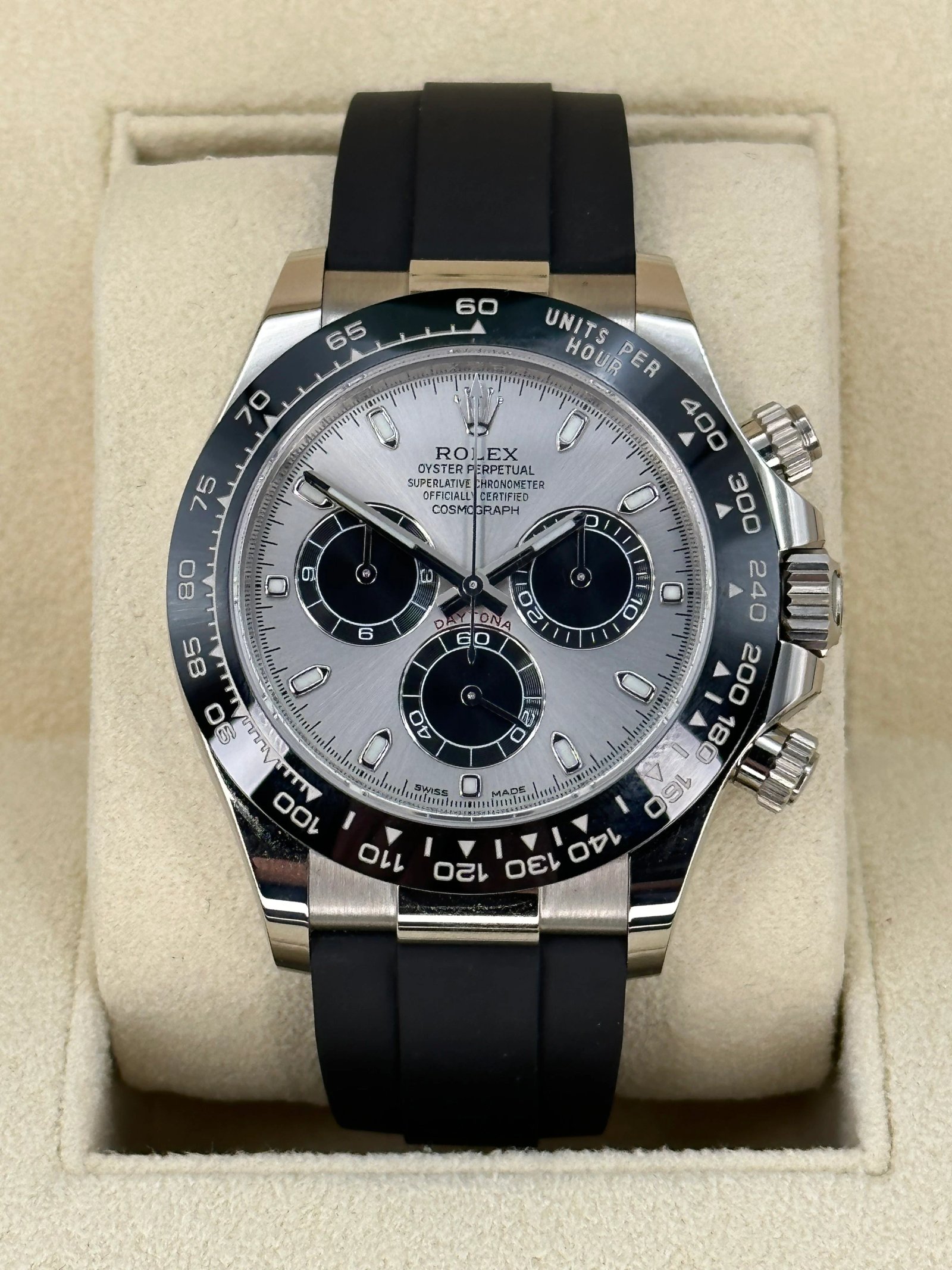 2023 Rolex Daytona 40mm 116519LN White Gold Silver Ghost Dial