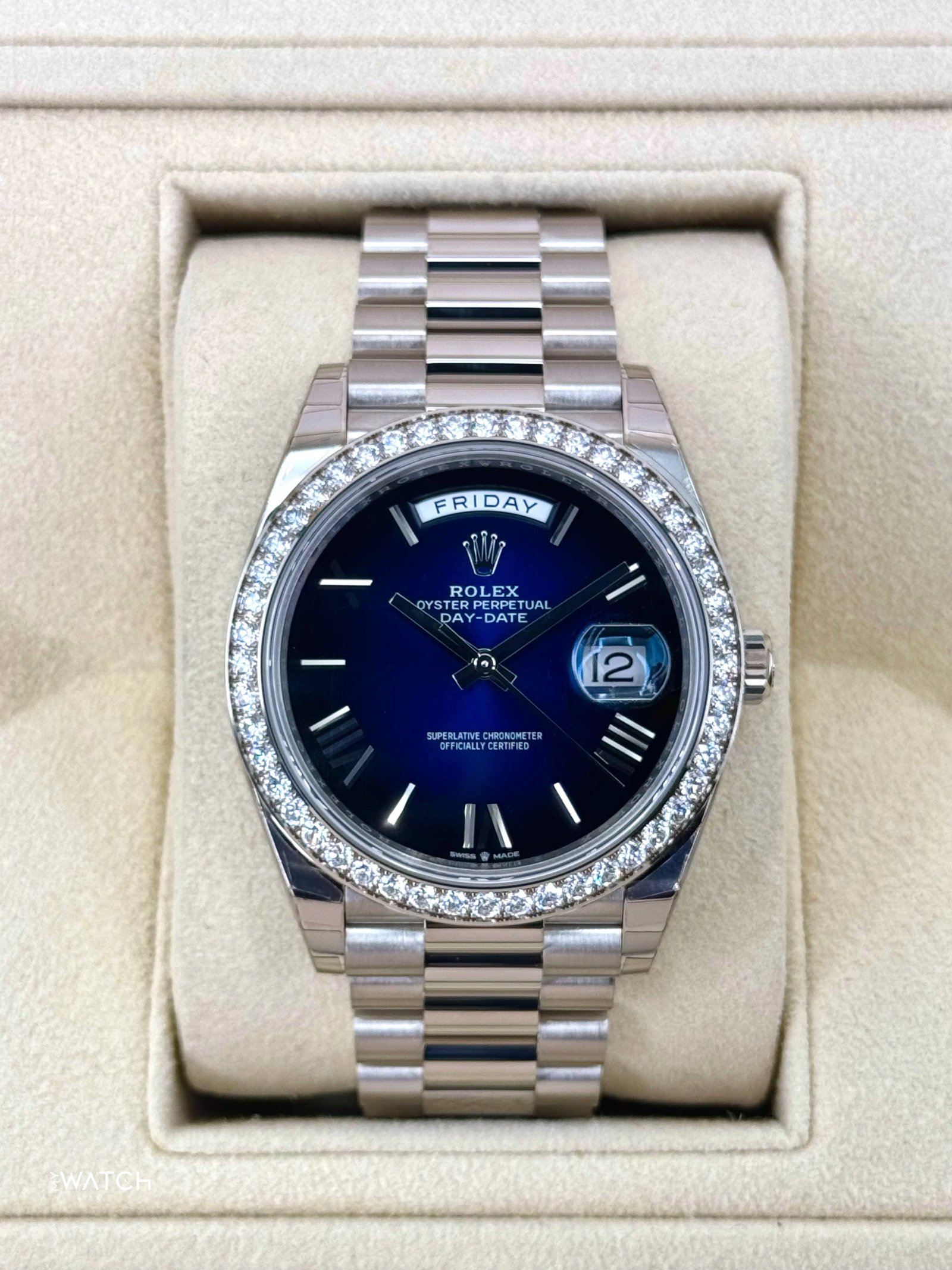 NEW 2025 Rolex Day-Date 40mm 228349RBR Presidential Blue Ombre Dial