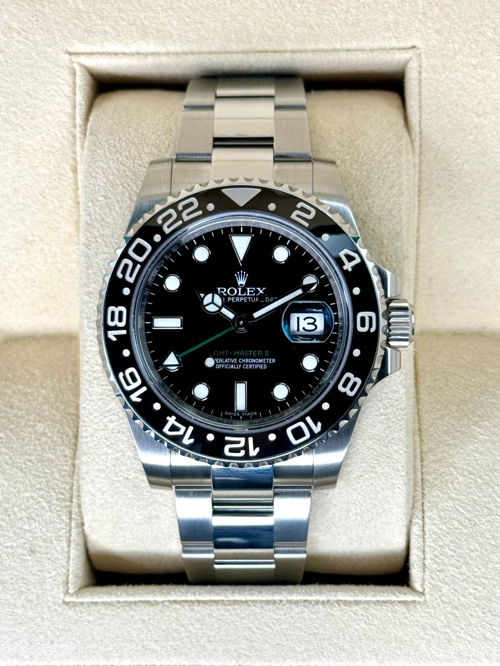 2017 Rolex GMT-Master II 40mm 116710LN Stainless Steel Black Dial