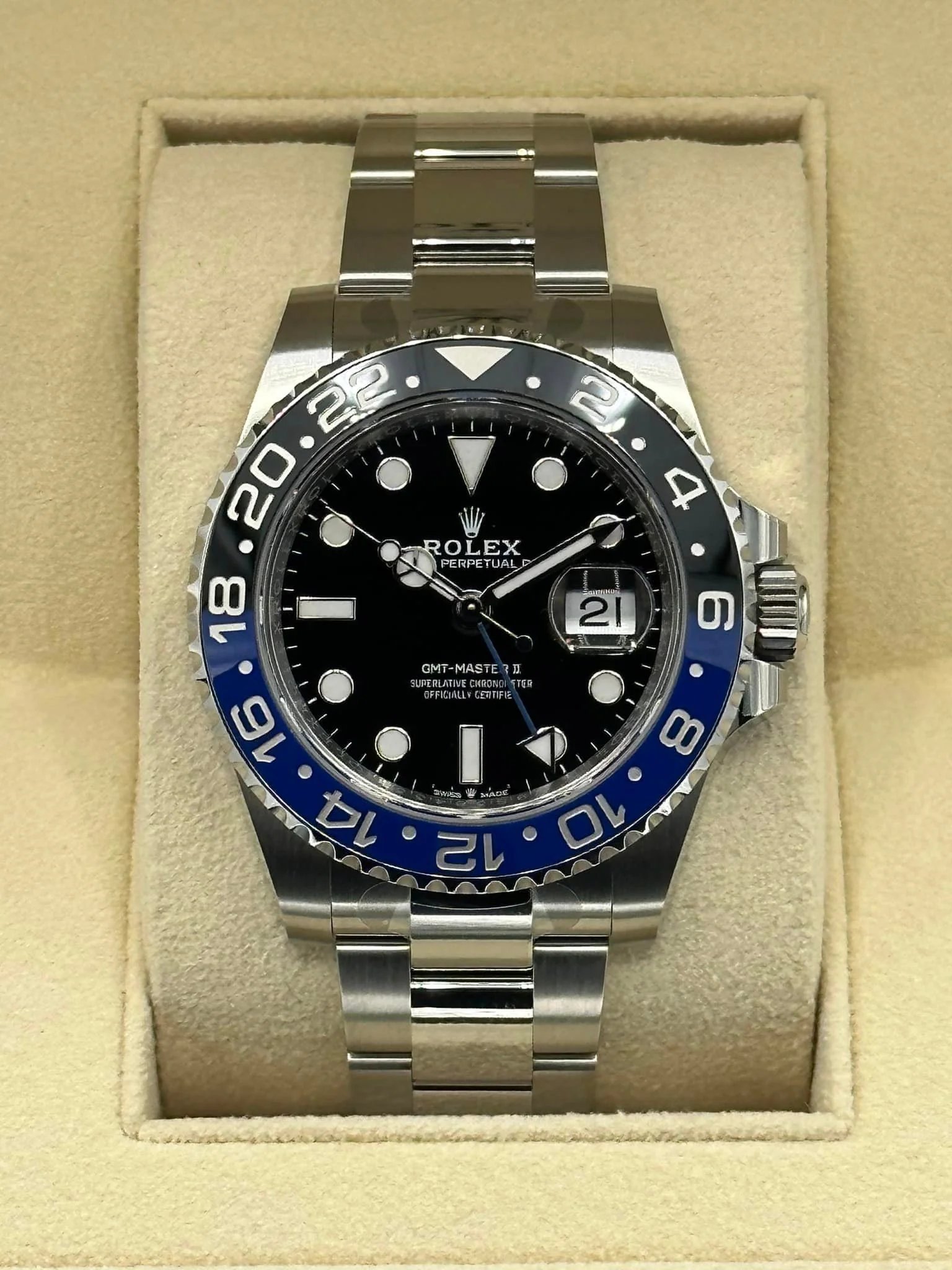 NEW 2023 Rolex GMT-Master II "Batman" 40mm 126710BLNR Oyster
