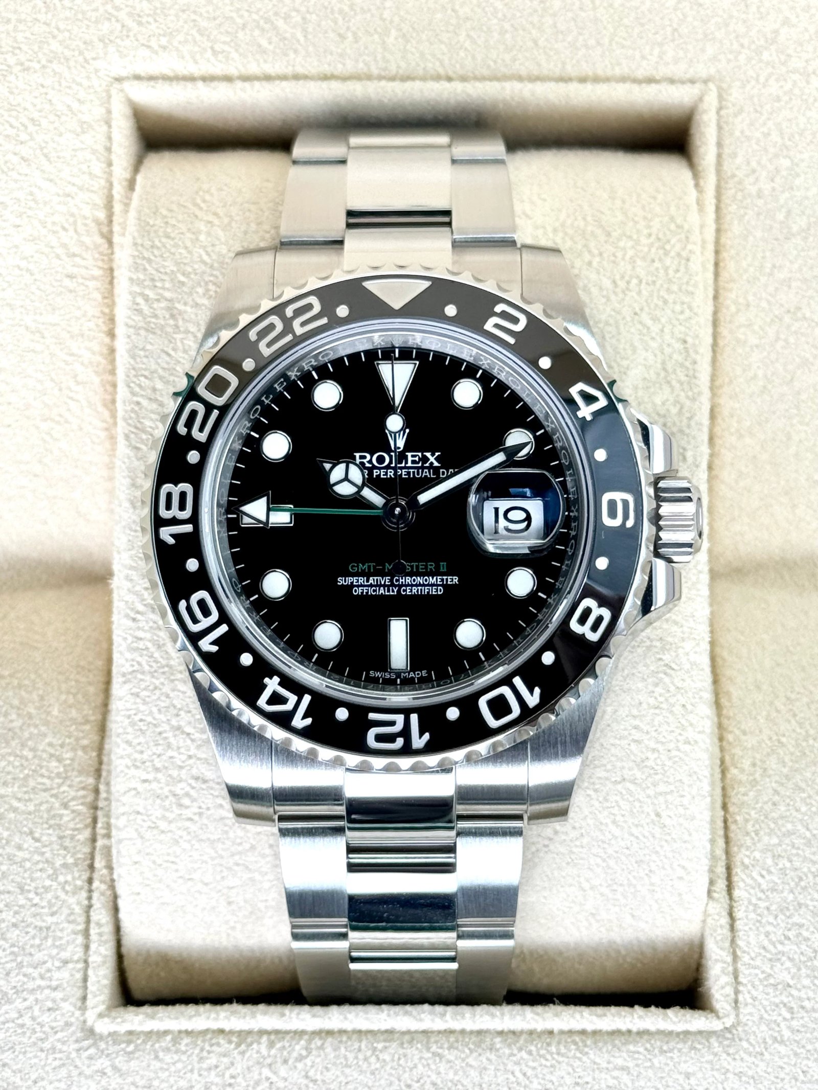 2015 Rolex GMT-Master II 40mm 116710LN Stainless Steel Black Dial