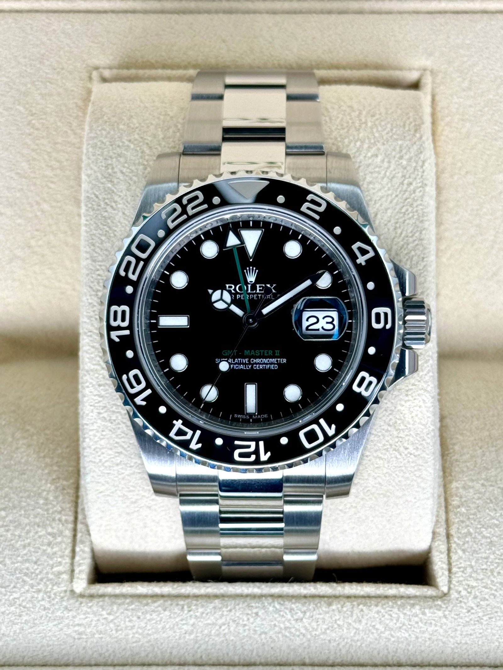 2013 Rolex GMT-Master II 40mm 116710LN Stainless Steel Black Dial