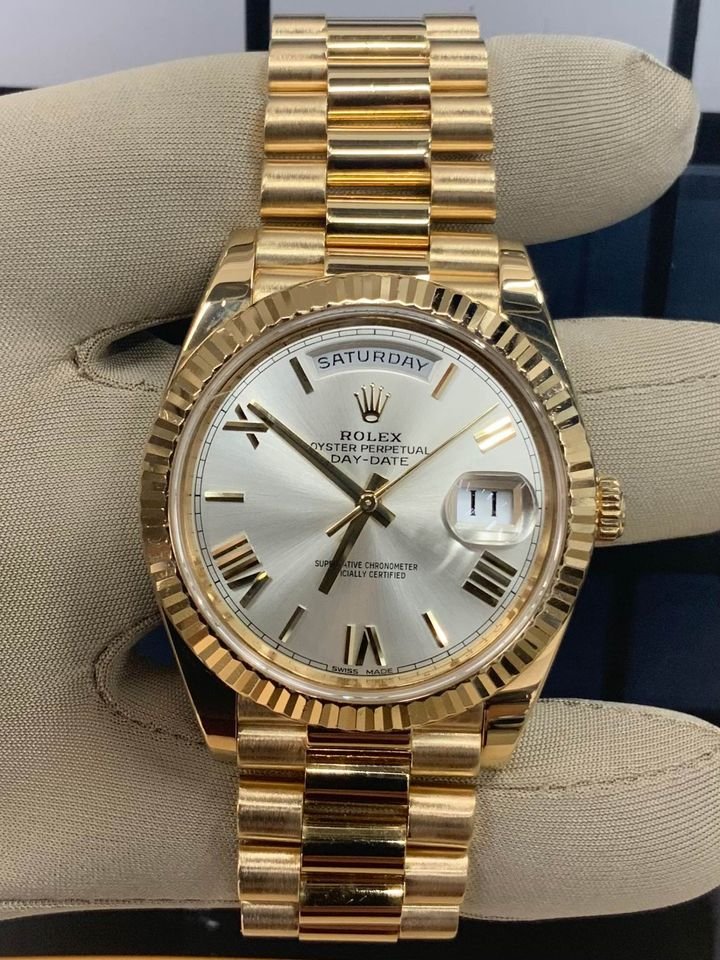 2017 Rolex Day-Date 40mm 228238 Presidential Silver Dial