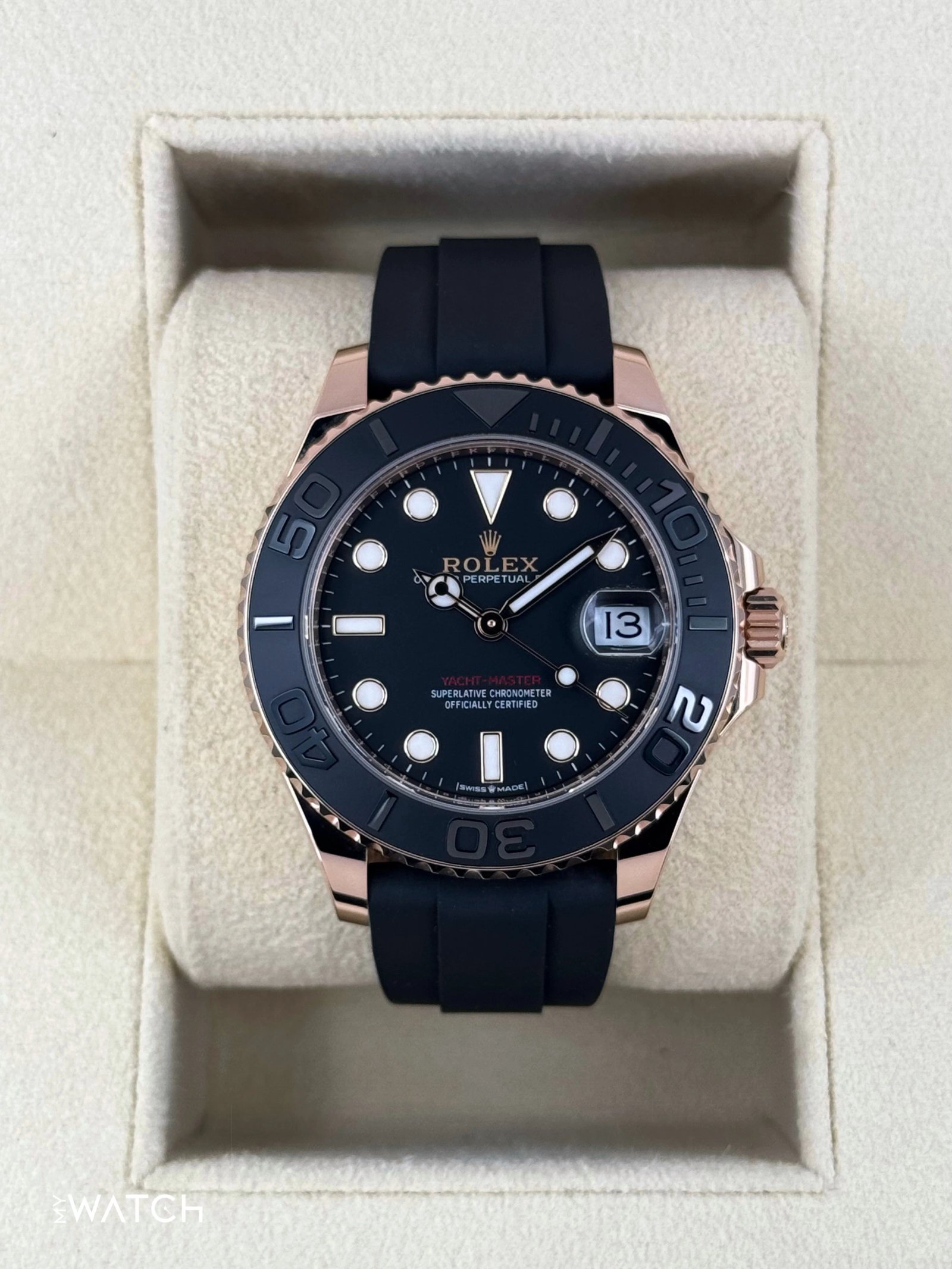 NEW 2025 Rolex Yacht-Master 37mm 268655 Rose Gold Black Dial