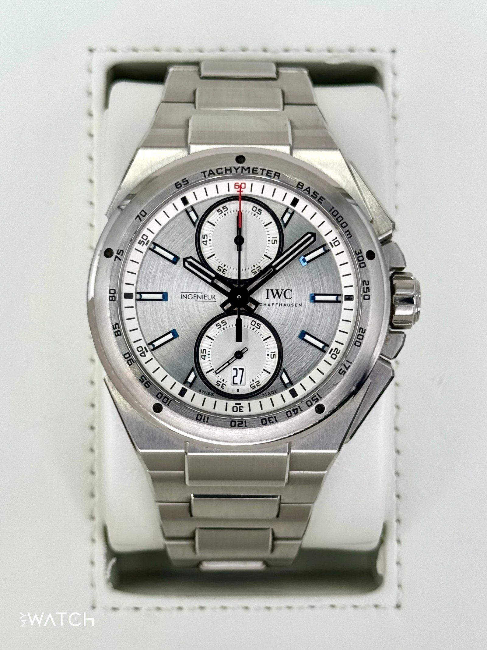 2014 IWC Ingenieur Chrono Racer 45mm IW378510 Stainless Steel Silver Dial