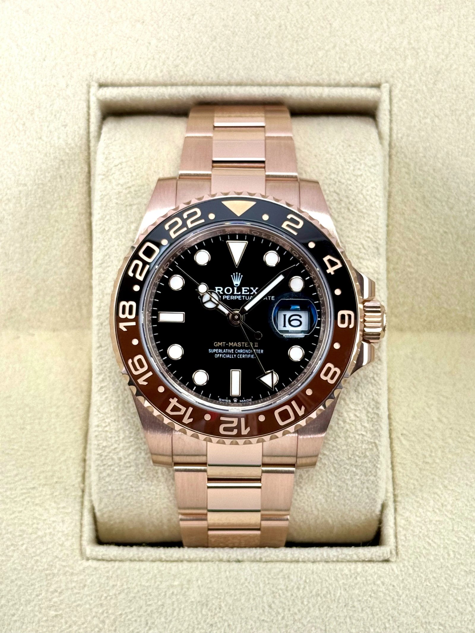 2024 Rolex GMT-Master II "Rootbeer" 40mm 126715CHNR Rose Gold