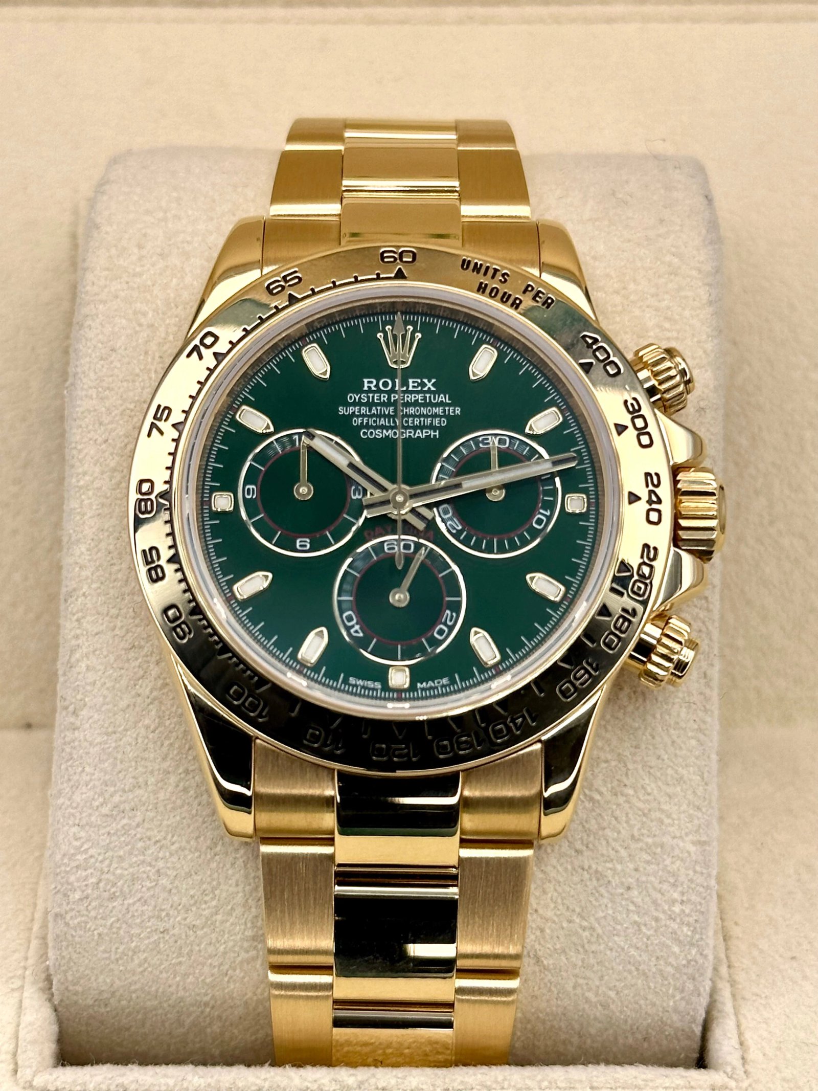 Rolex Daytona "John Mayer" 40mm 116508 Yellow Gold Green Dial