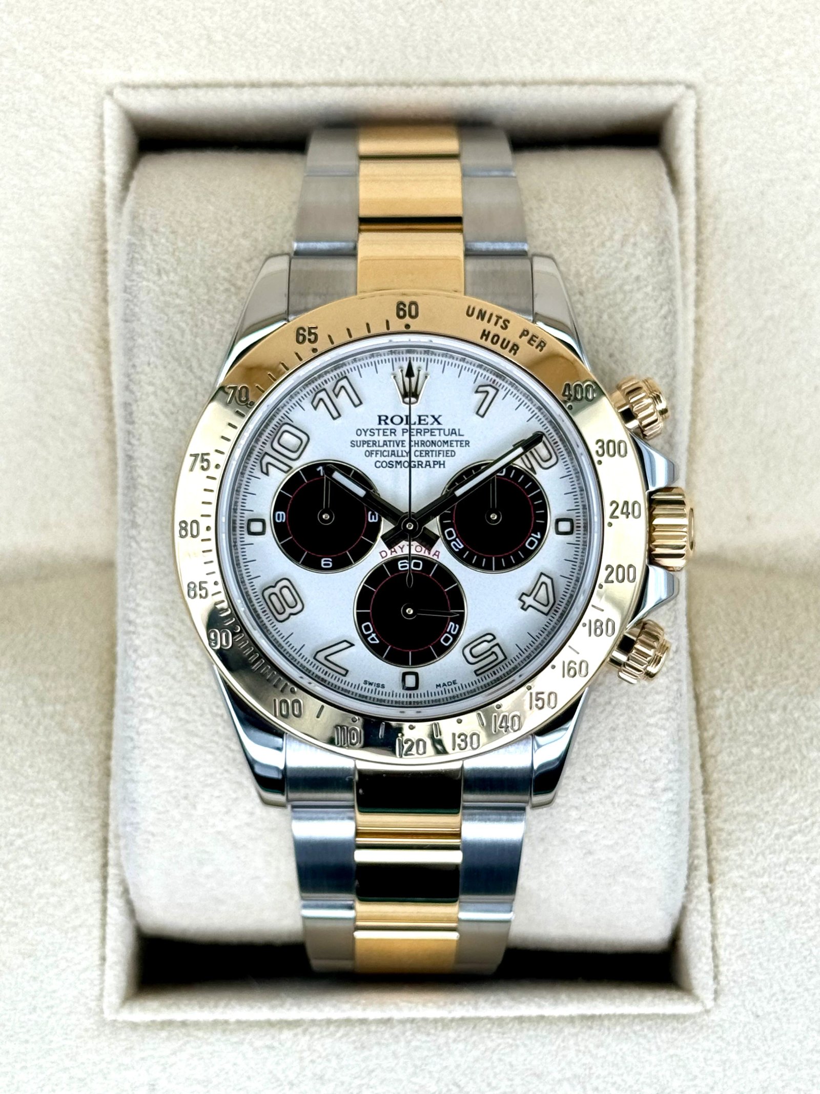 2019 Rolex Daytona 40mm 116523 116523 Panda Arabic Racing Dial