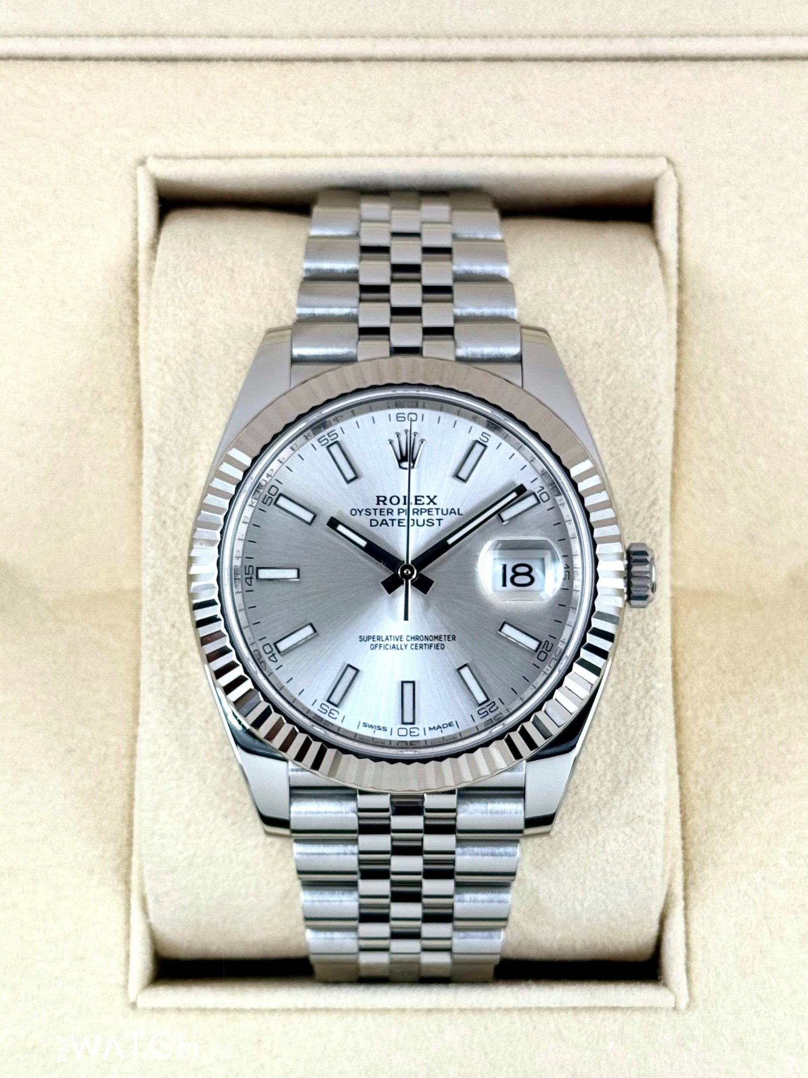 2017 Rolex Datejust 41mm 126334 Stainless Steel Jubilee Silver Dial