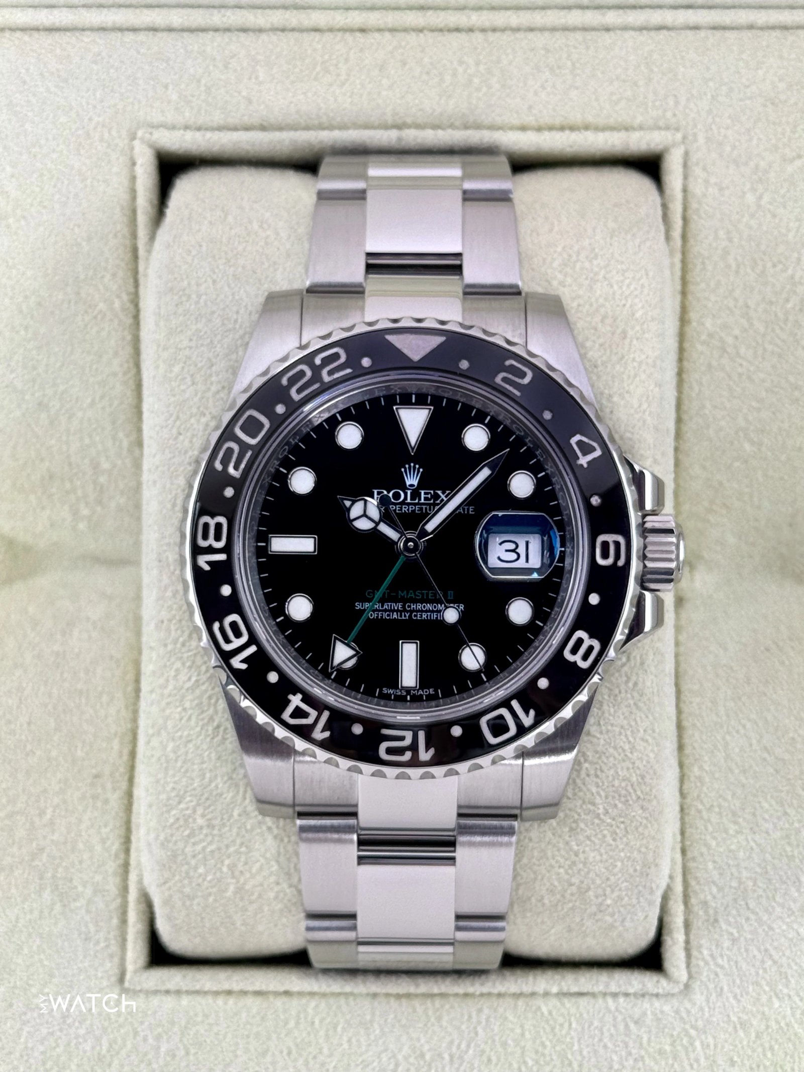 2014 Rolex GMT-Master II 40mm 116710LN Stainless Steel Black Dial