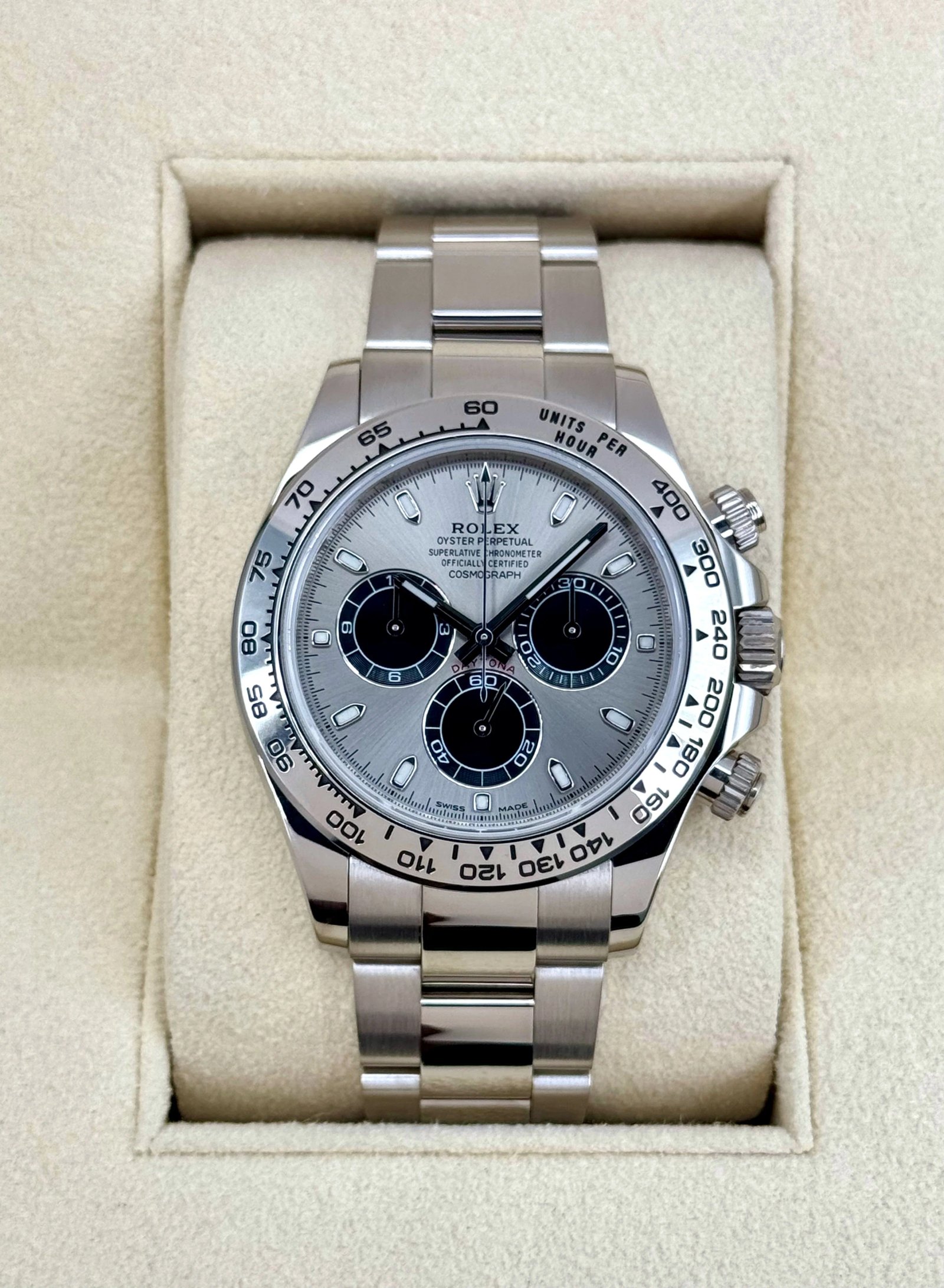 2021 Rolex Daytona "Ghost" 40mm 116509 White Gold Silver Dial