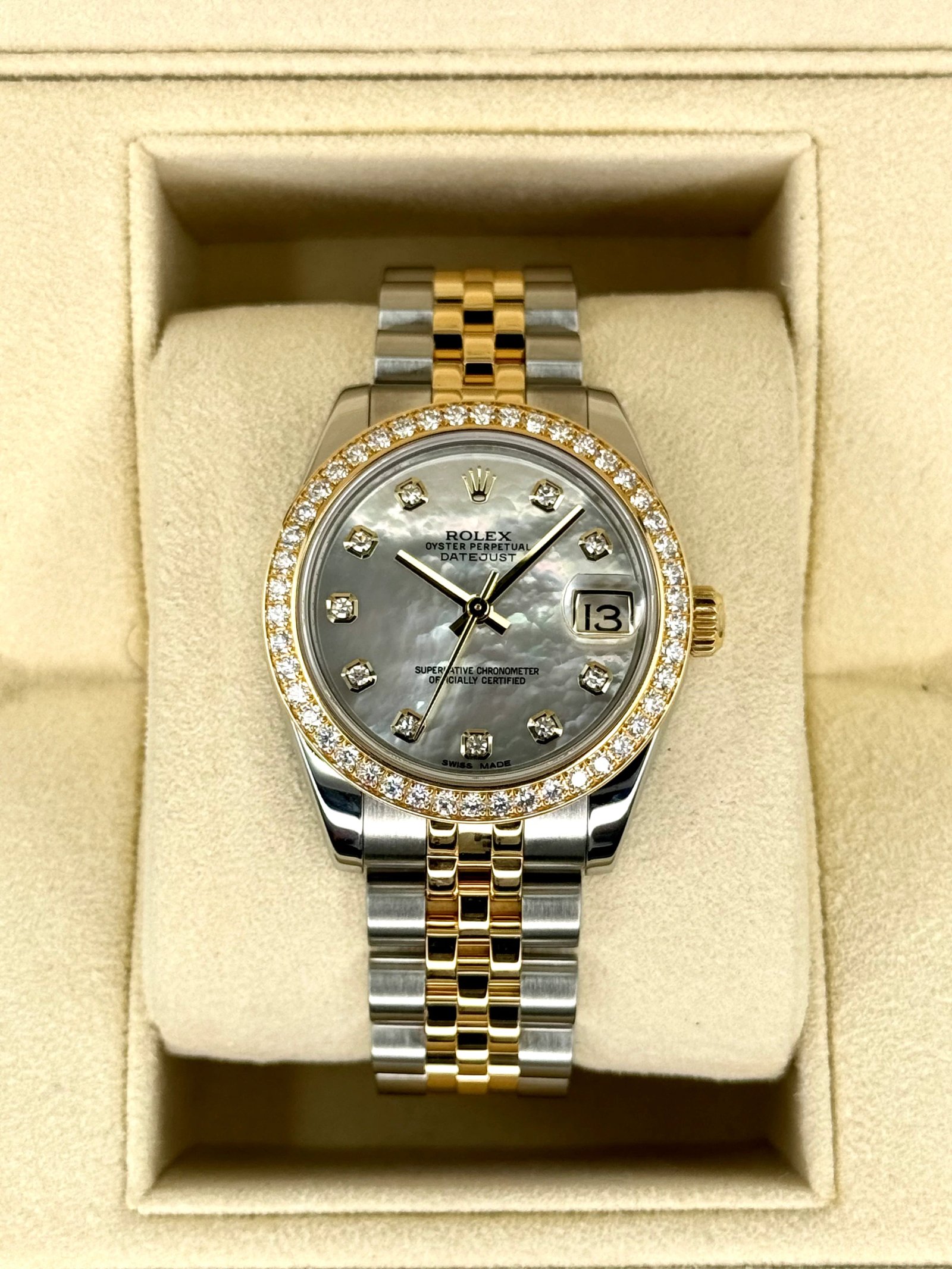 Rolex Lady Datejust 31mm 178383 Two-Tone Jubilee MOP Diamond Dial