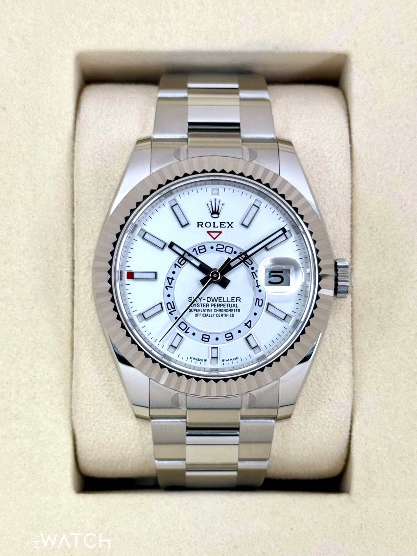NEW 2025 Rolex Sky-Dweller 42mm 336934 Stainless Steel Oyster White Dial