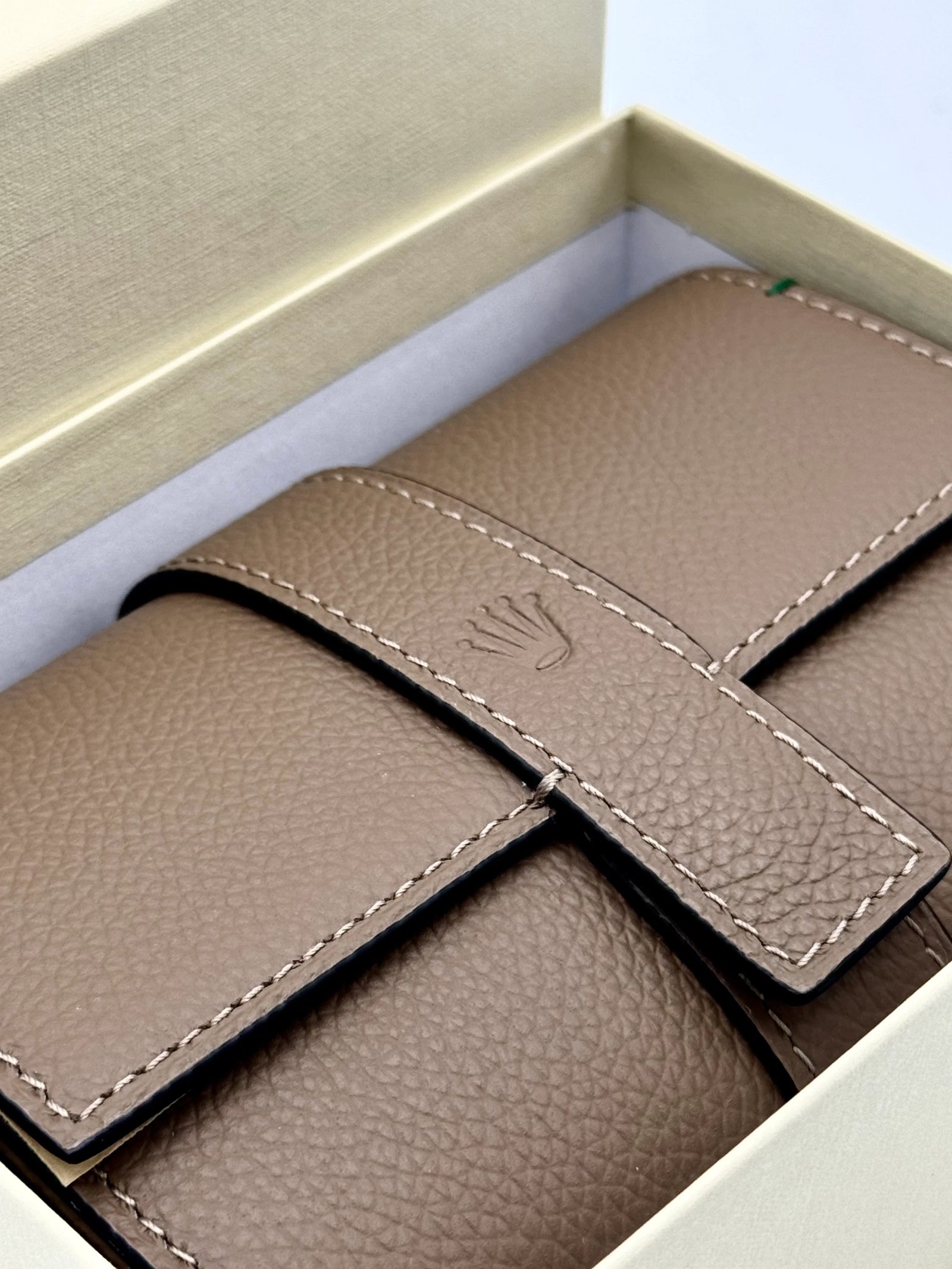 Rolex Leather Two Watch Roll Travel Case