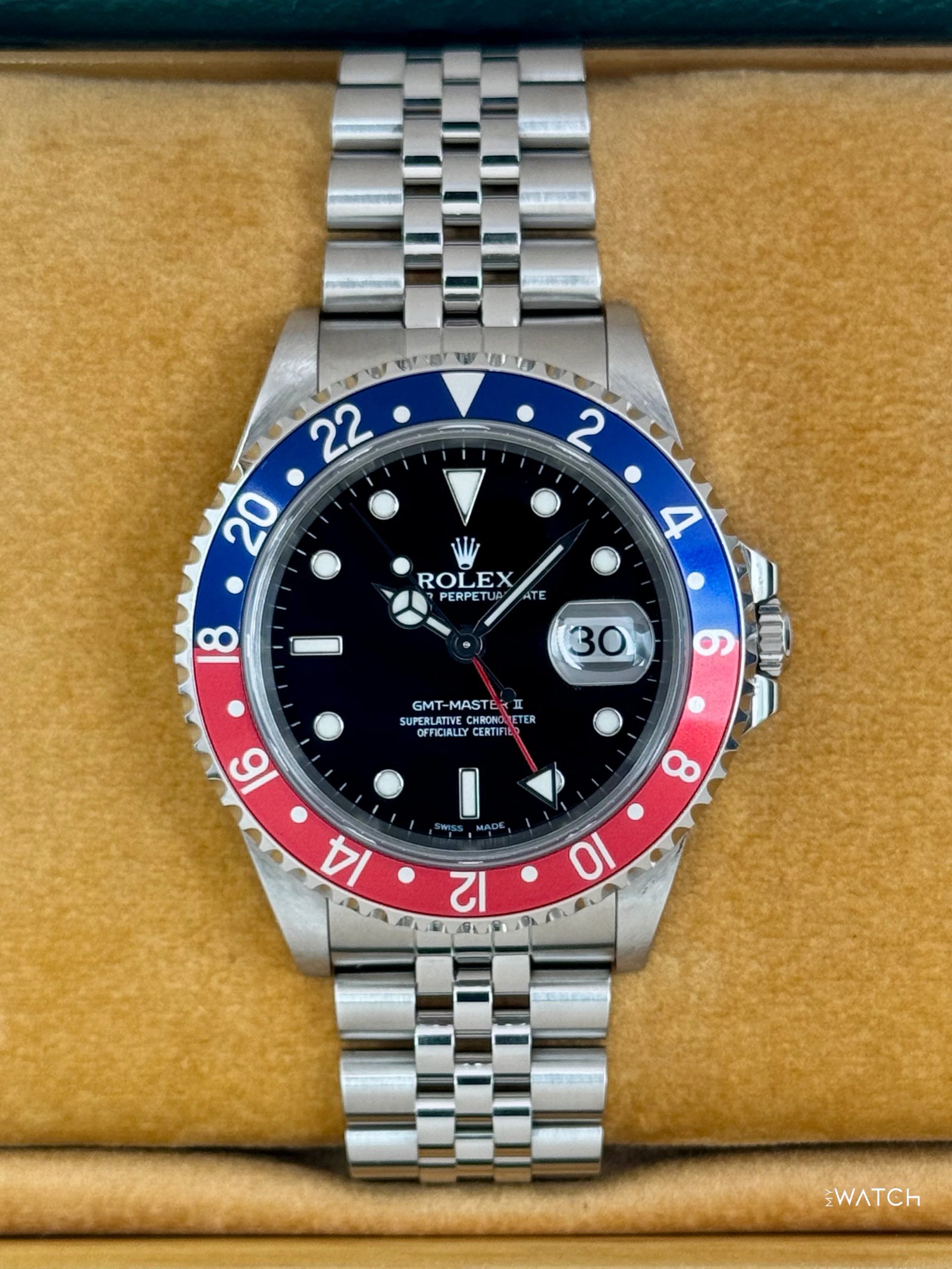 2001 Rolex GMT Master II "Pepsi" 40mm 16710 Stainless Steel "Collectors Set"
