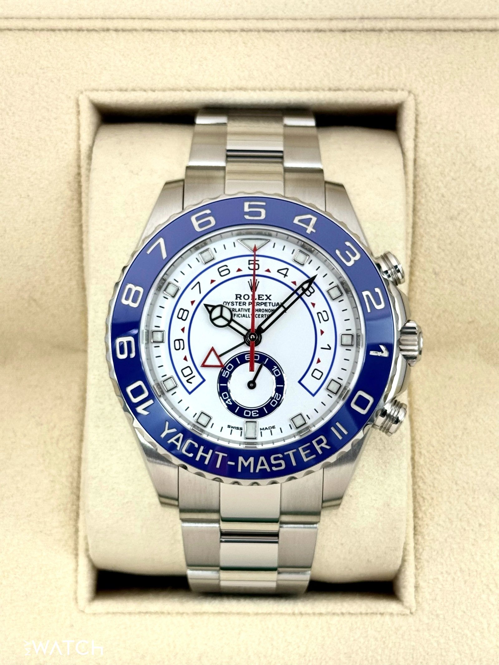 2022 Rolex Yacht-Master II 44mm 116680 Stainless Steel White Dial