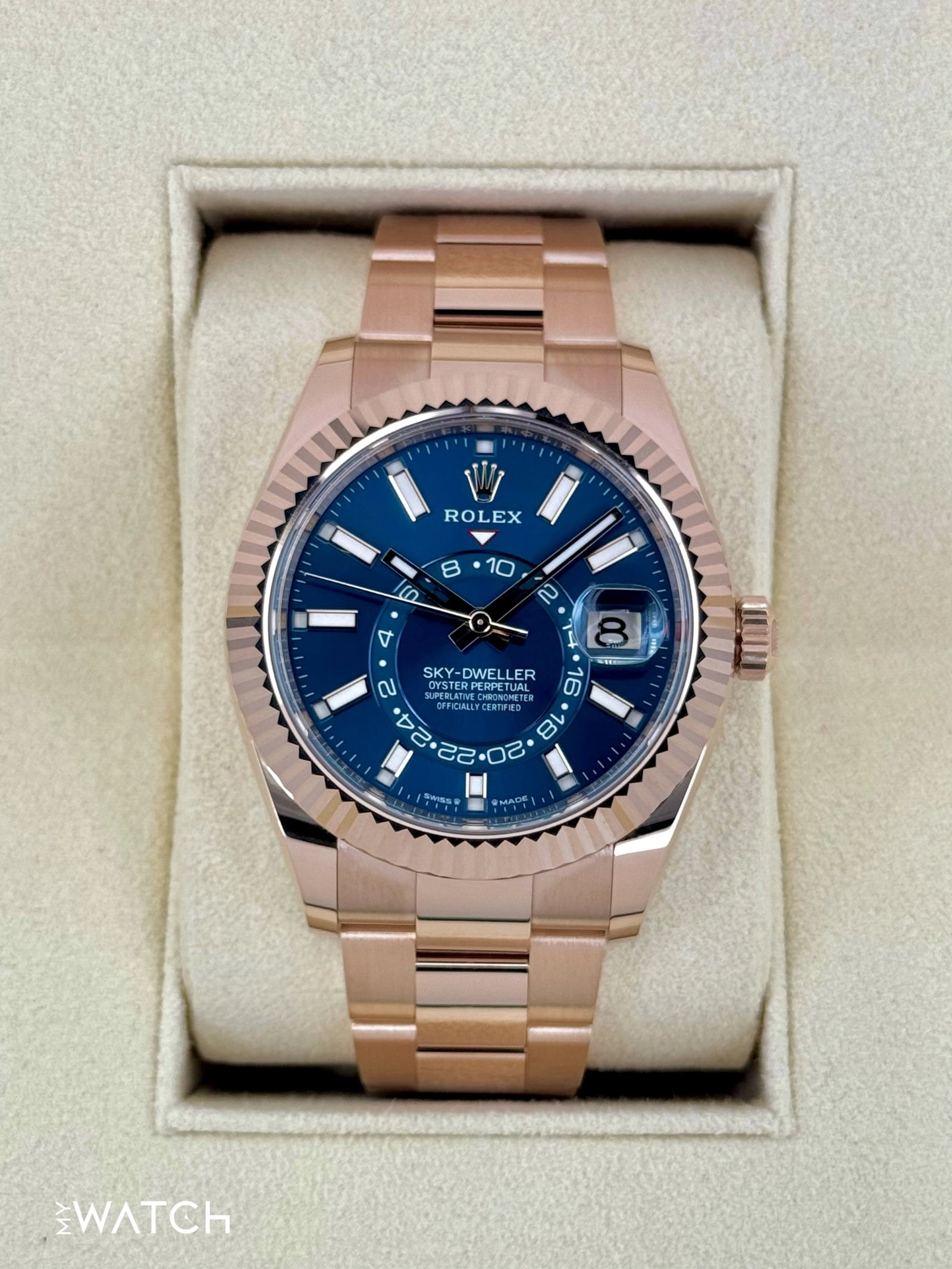 NEW 2025 Rolex Sky-Dweller 42mm 336935 Rose Gold Blue Dial