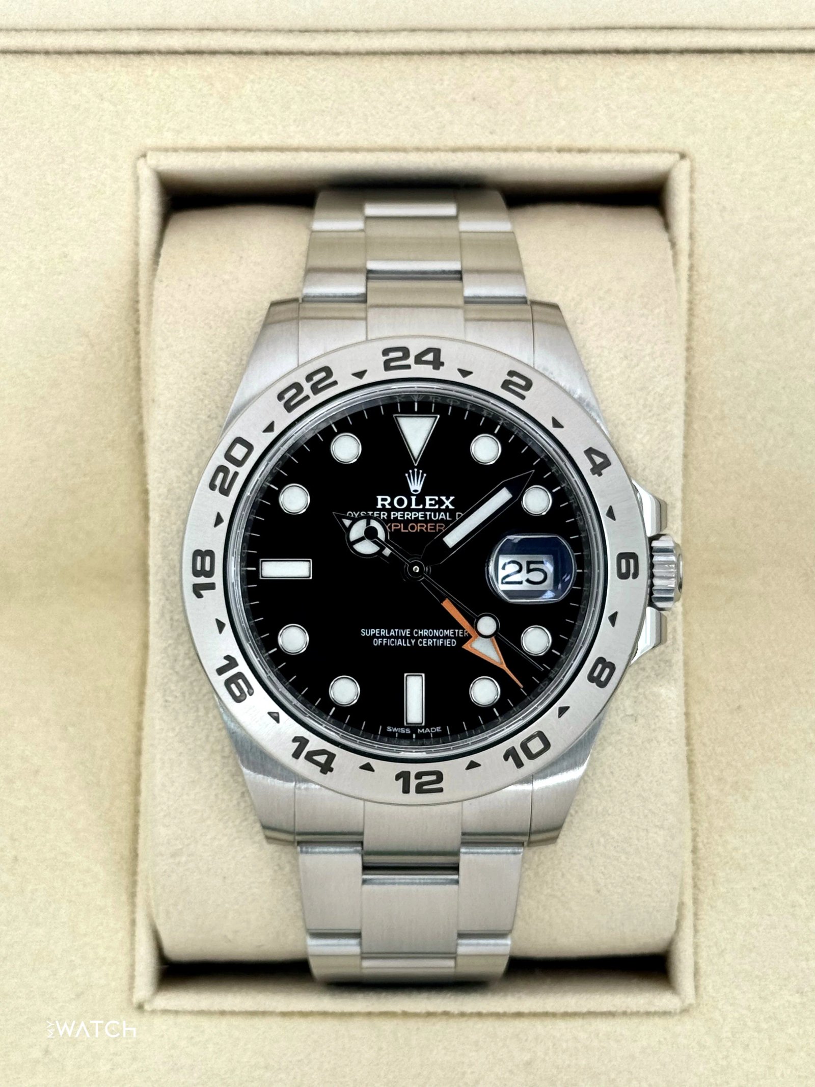 2019 Rolex Explorer II 42mm 216570 Stainless Steel Black Dial