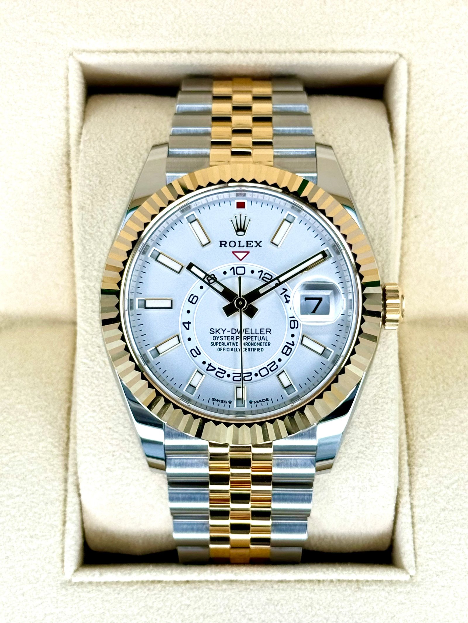 NEW 2025 Rolex Sky-Dweller 42mm 336933 Jubilee White Dial