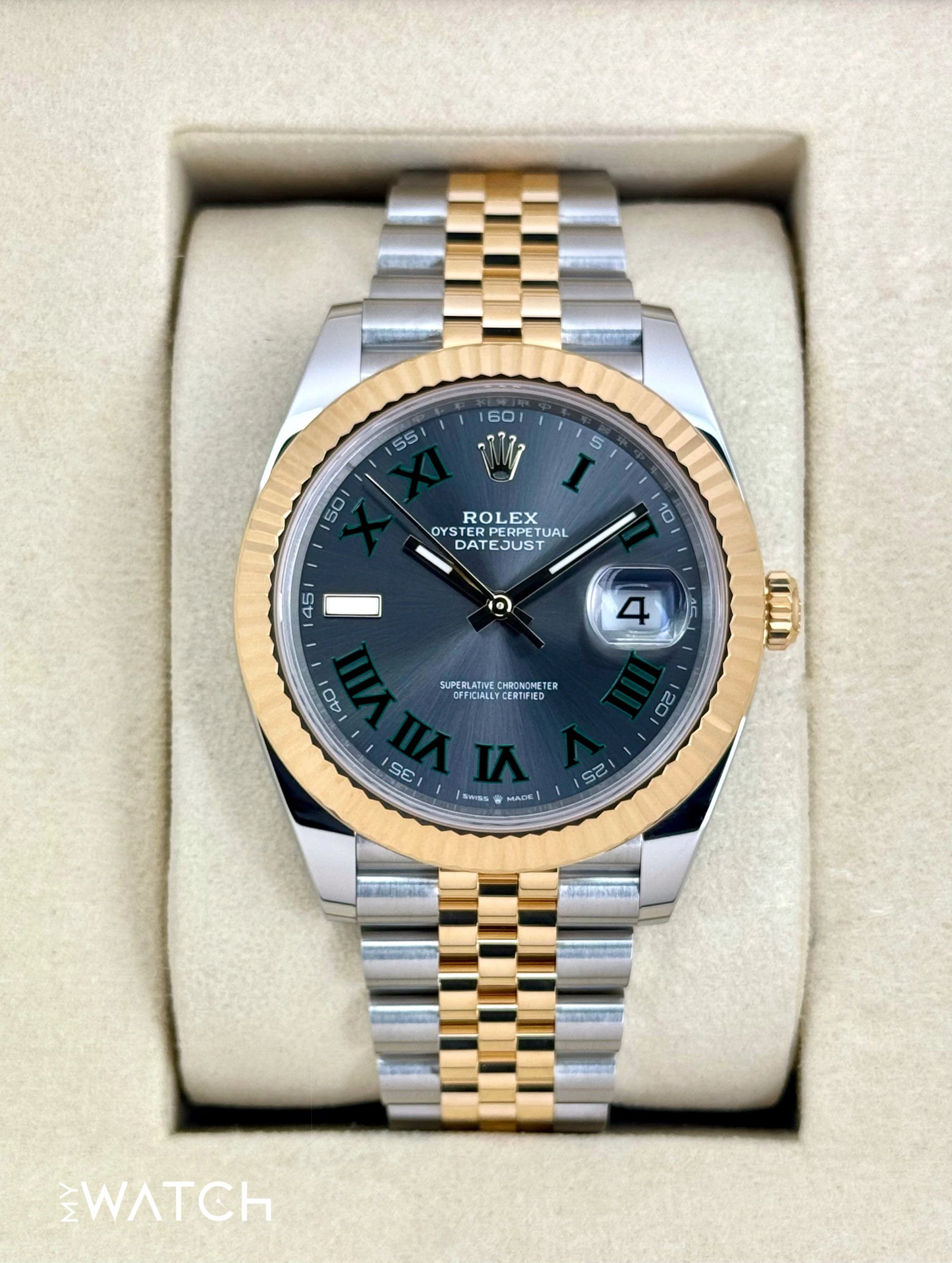 NEW 2025 Rolex Datejust 41mm 126333 Two-Tone Jubilee Wimbledon Dial