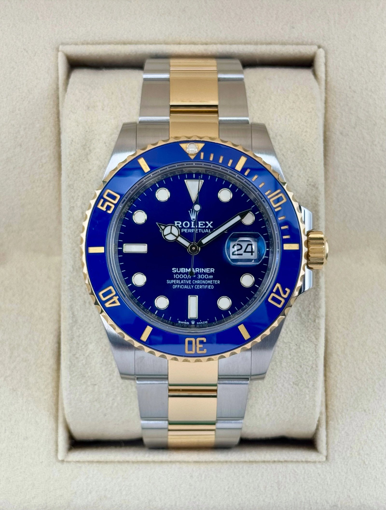 2021 Rolex Submariner "Bluesy" 41mm 126613LB Two-Tone Blue Dial