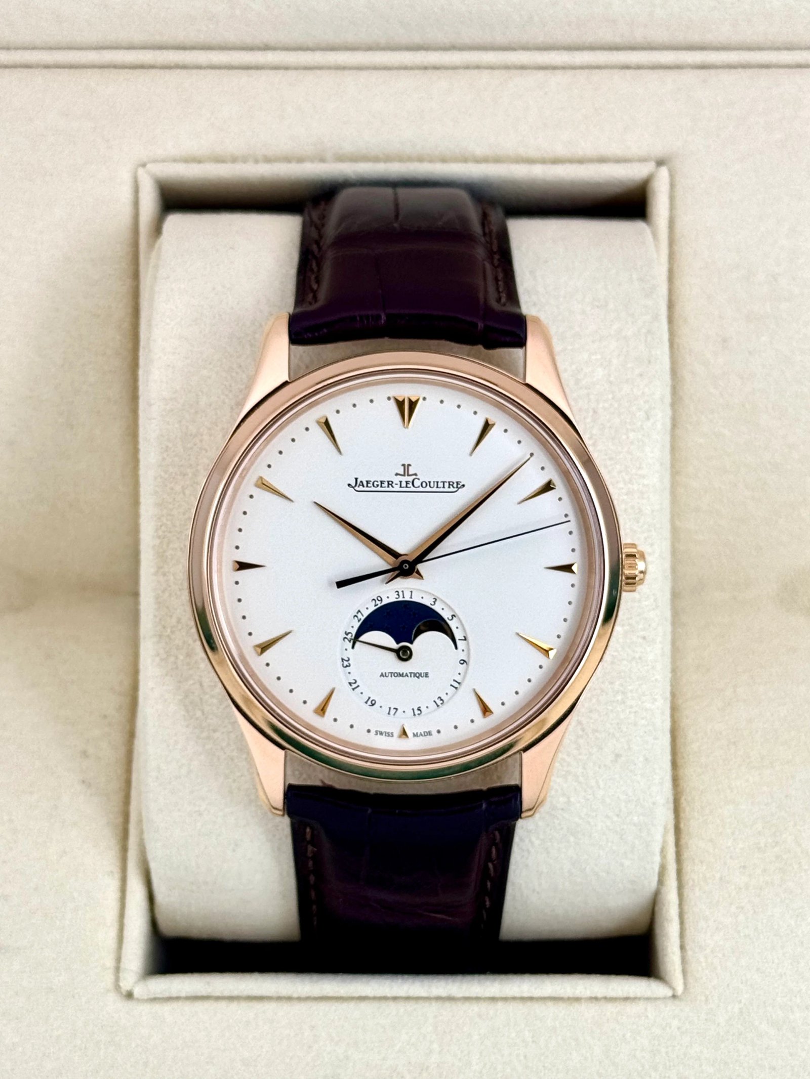 2015 Jaeger-LeCoultre Master Ultra Thin Moon 39mm Q1362520 Beige Dial