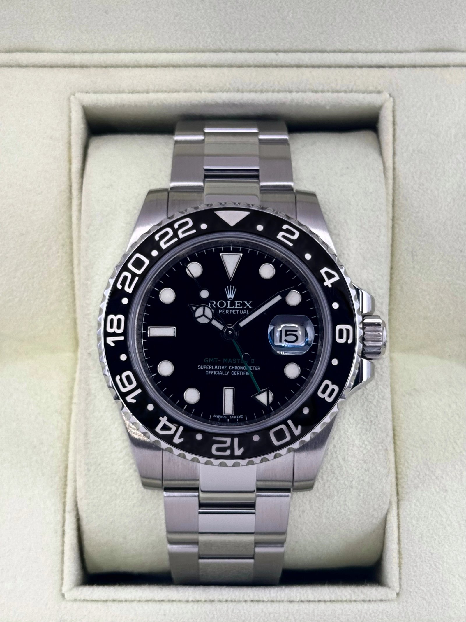 2010 Rolex GMT-Master II 40mm 116710LN Stainless Steel Black Dial