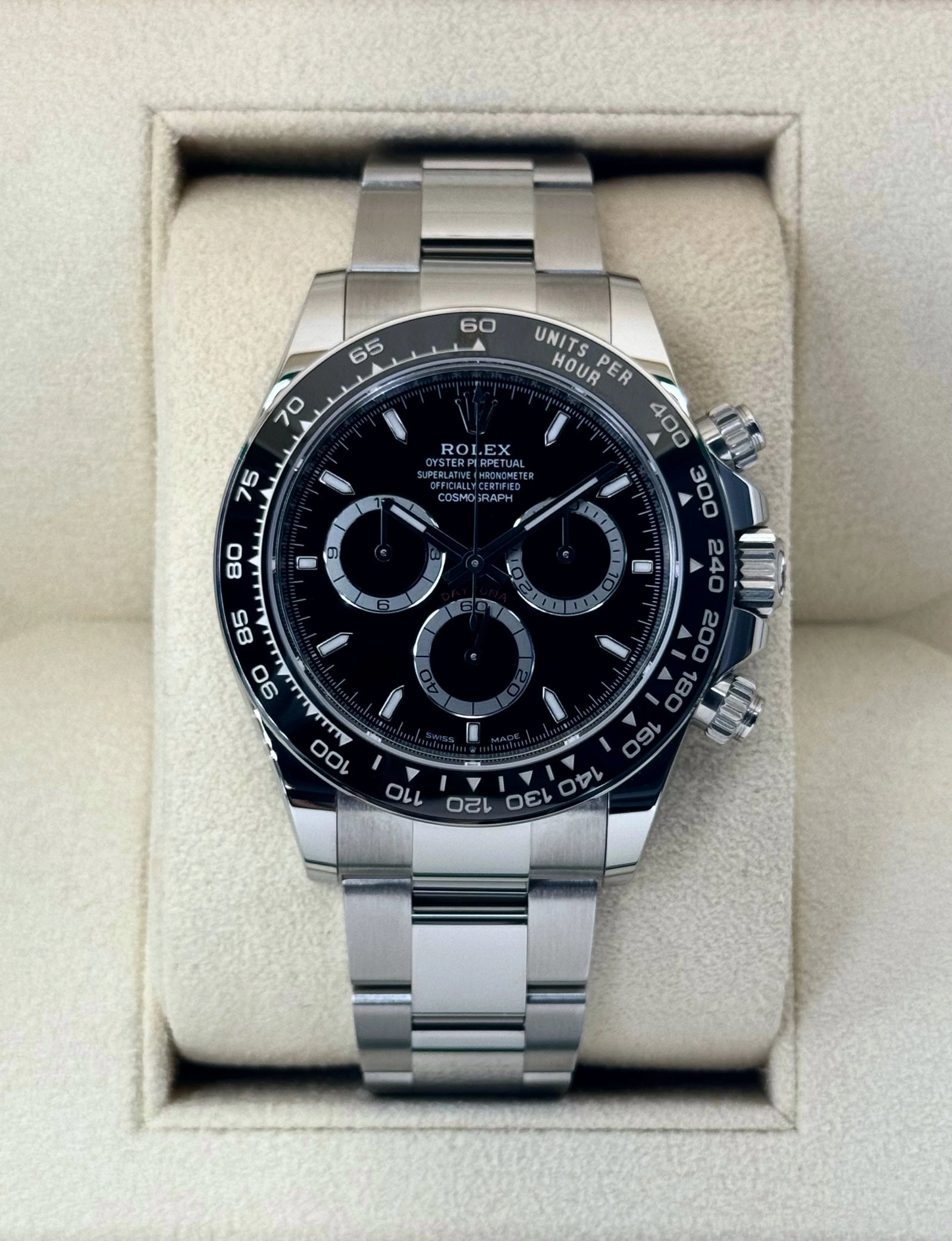 NEW 2024 Rolex Daytona 40mm 126500LN Stainless Steel Black Dial