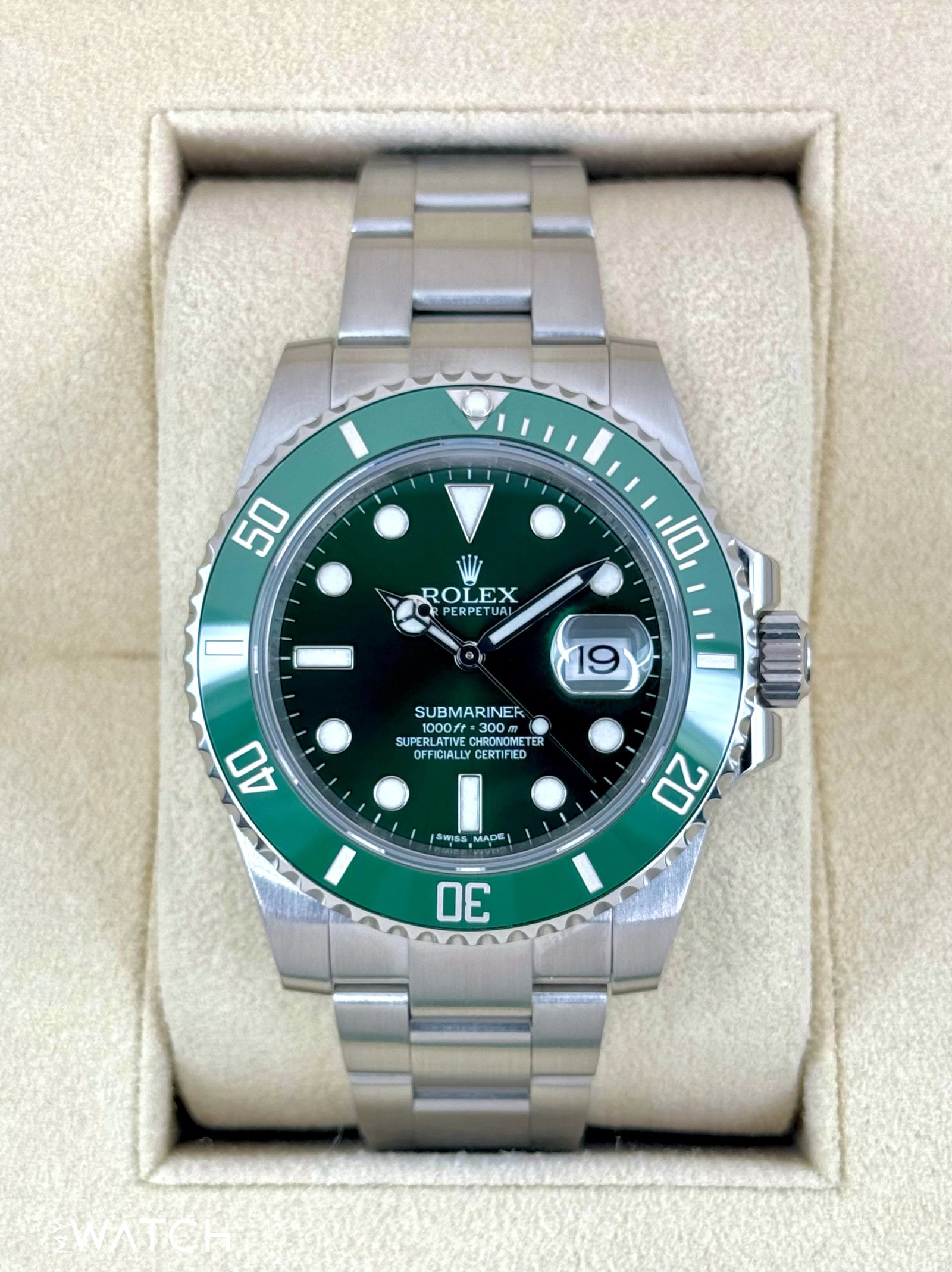 2015 Rolex Submariner “Hulk” 40mm 116610LV Green Dial