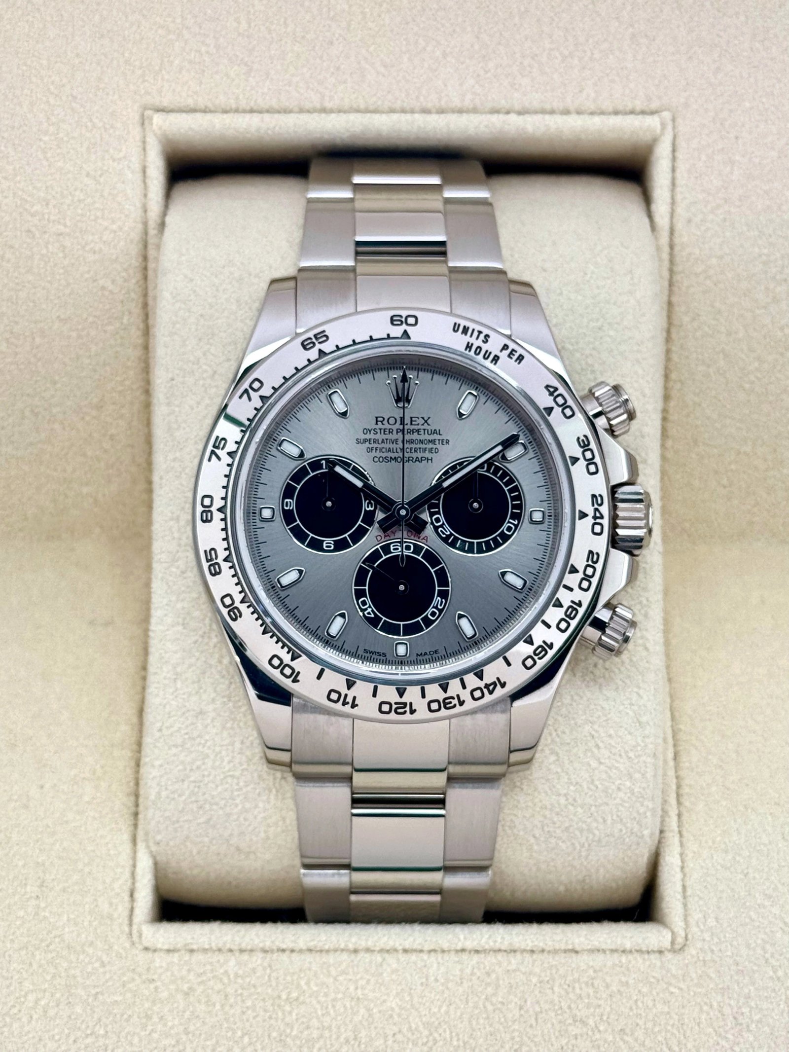 2017 Rolex Daytona "Ghost" 40mm 116509 White Gold Silver Dial