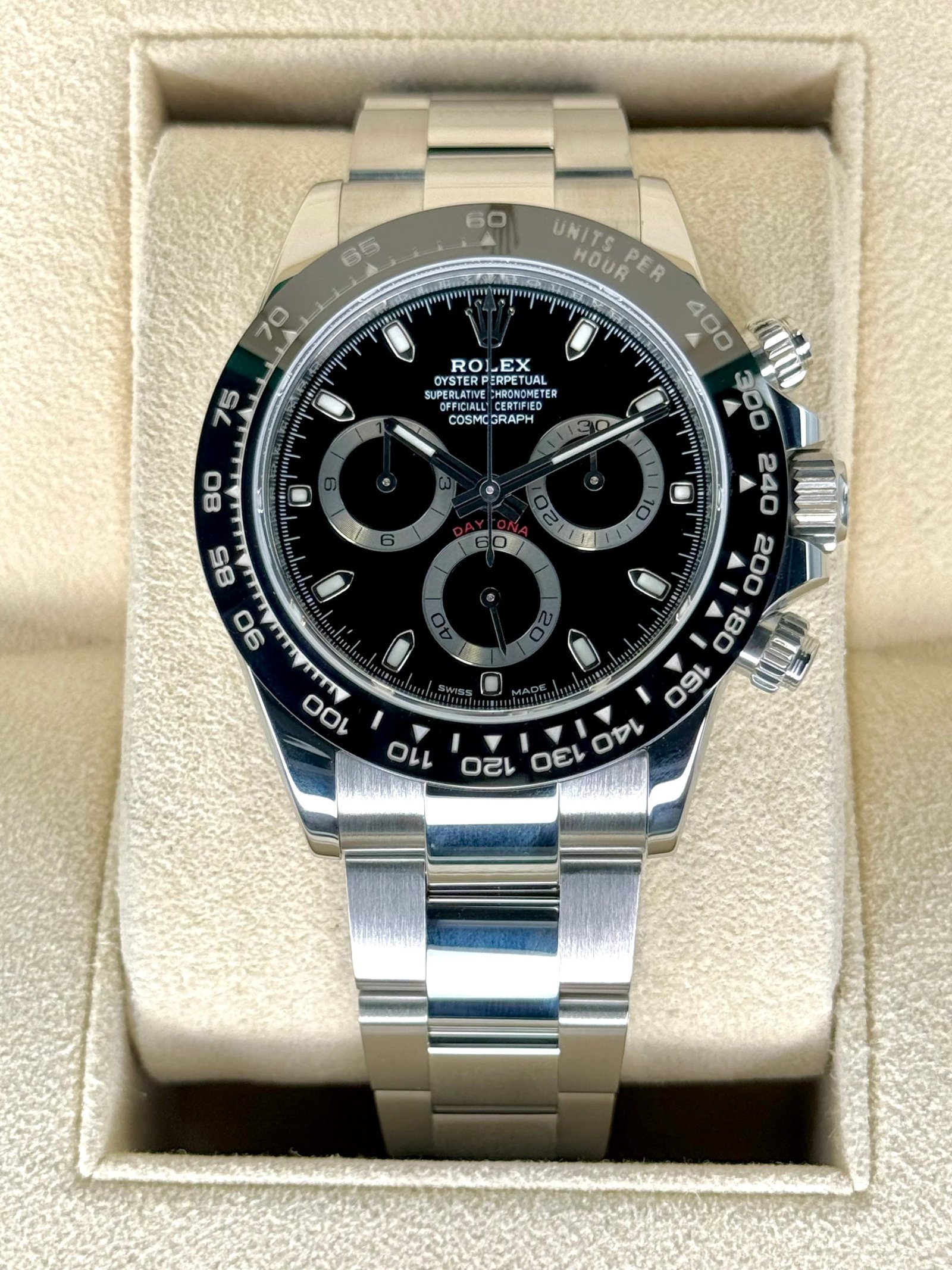 2021 Rolex Daytona 40mm 116500LN Stainless Steel Black Dial