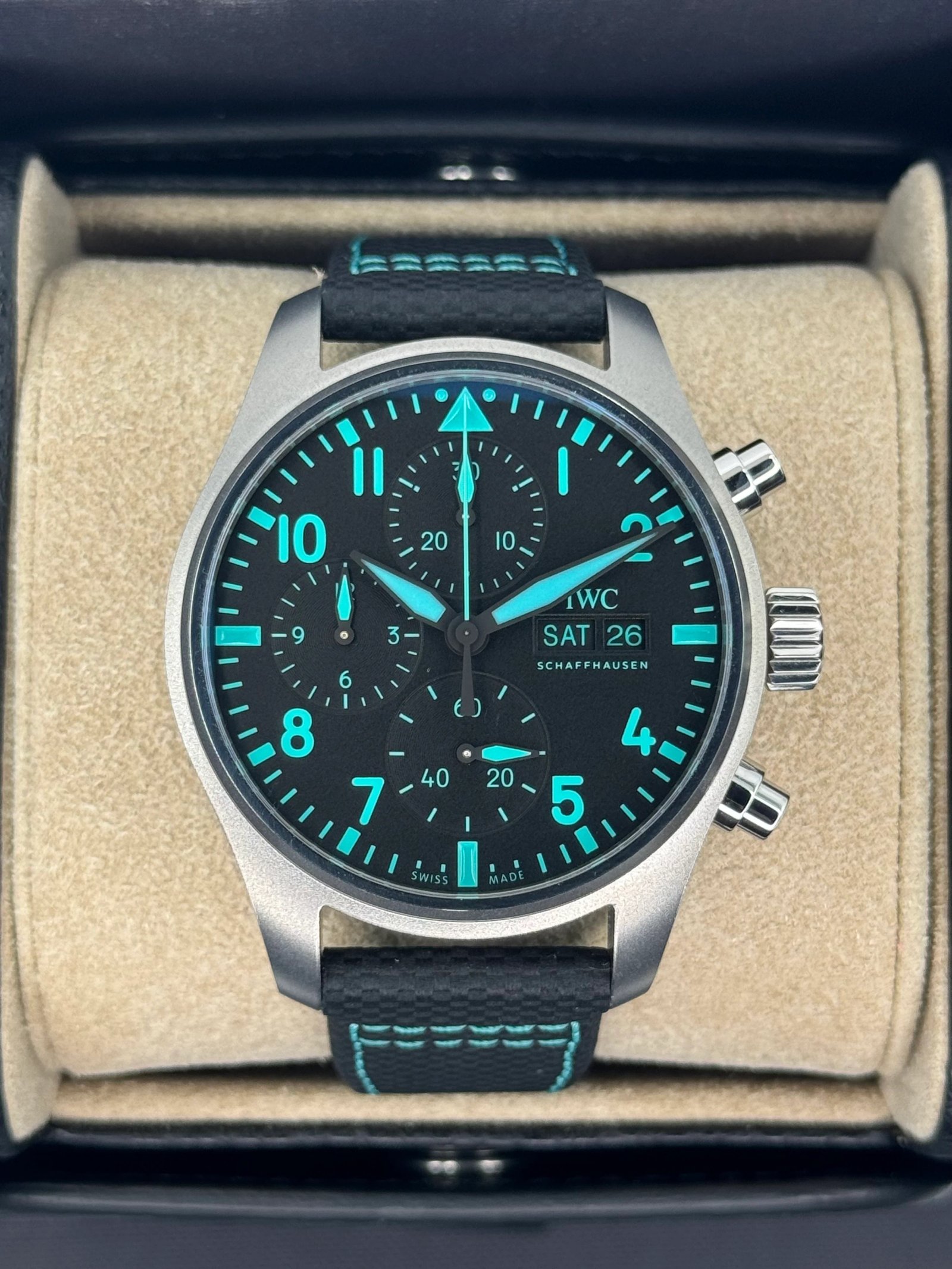 2024 IWC Pilot's Chronograph 41mm IW388108 Titanium Black Dial