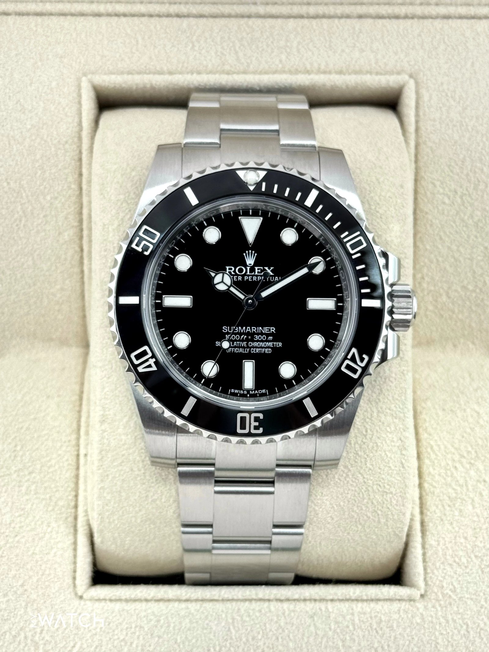 2015 Rolex Submariner 40mm 114060 Stainless Steel Black Dial