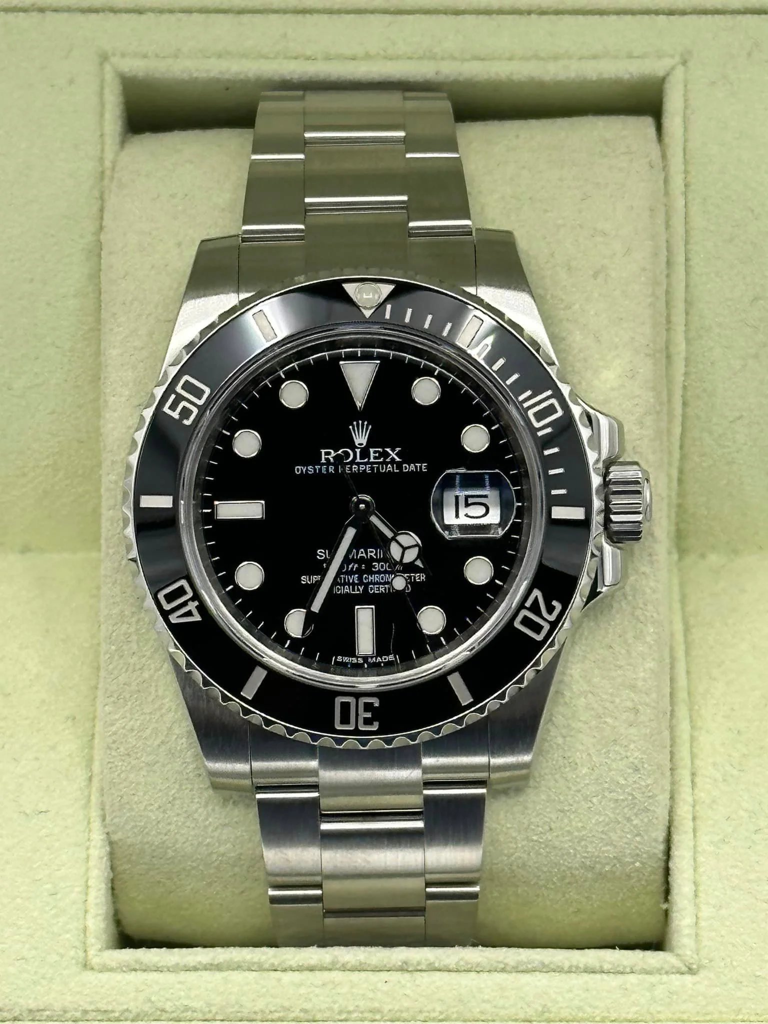 2012 Rolex Submariner Date 40mm 116610 Black Dial