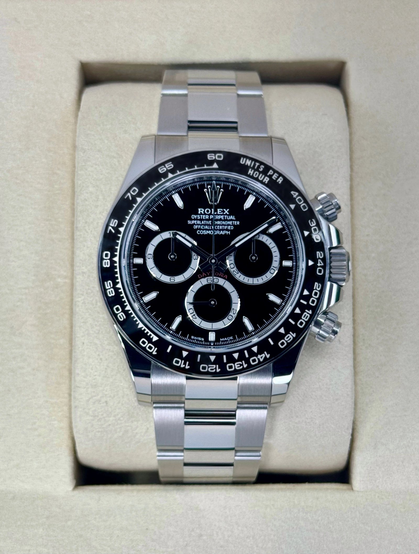 NEW 2025 Rolex Daytona 40mm 126500LN Stainless Steel Black Dial