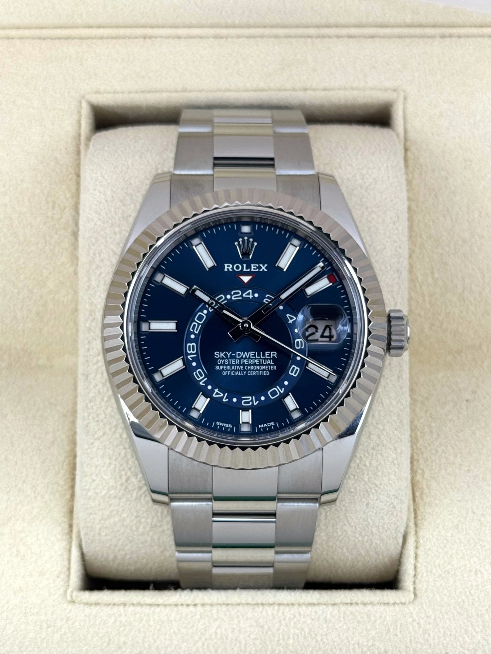 2022 Rolex Sky-Dweller 42mm 326934 Oyster Blue Dial